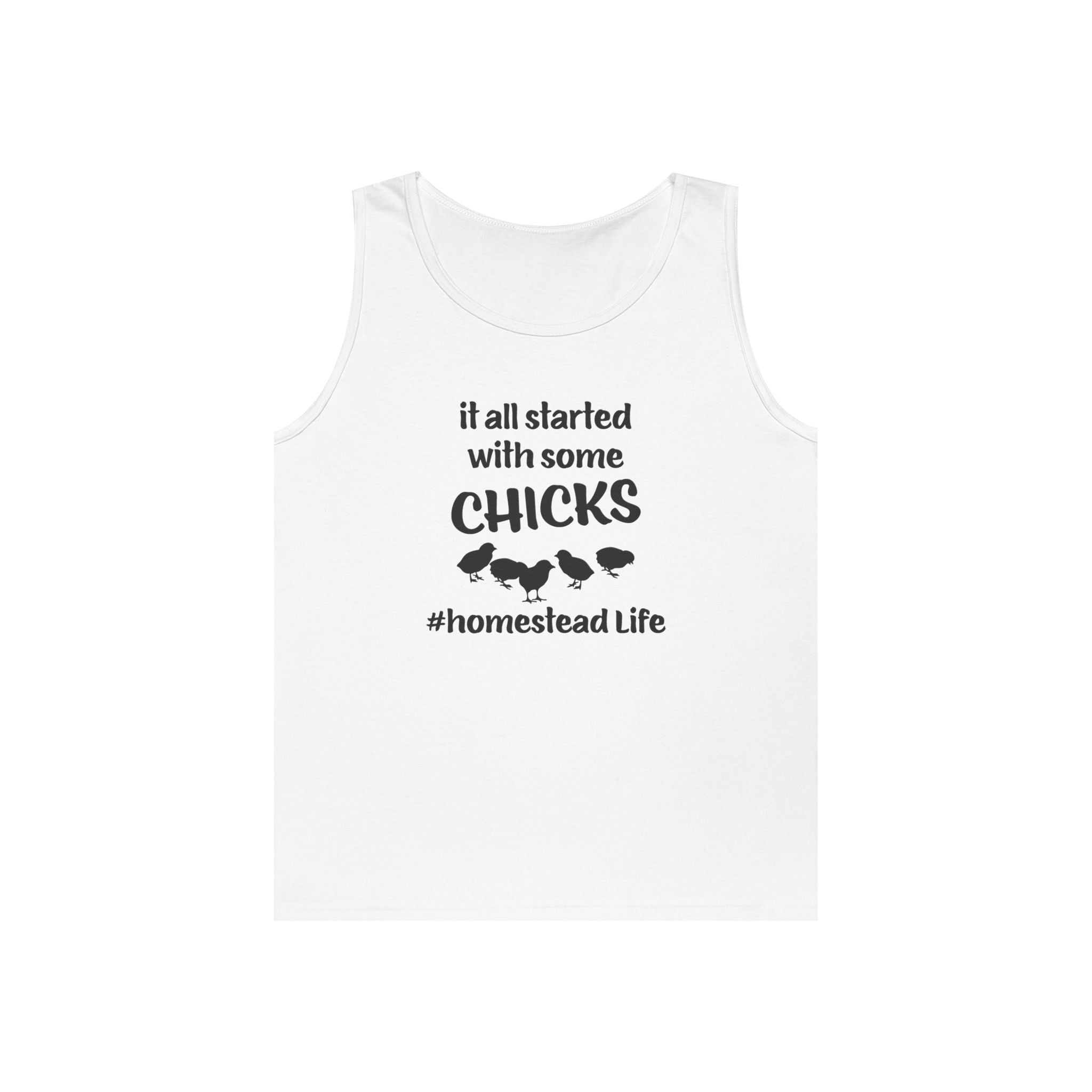Homestead Women's Tank Top - It All Started With Some Chicks Homestead Life | Tank Top by atgodanddesigns