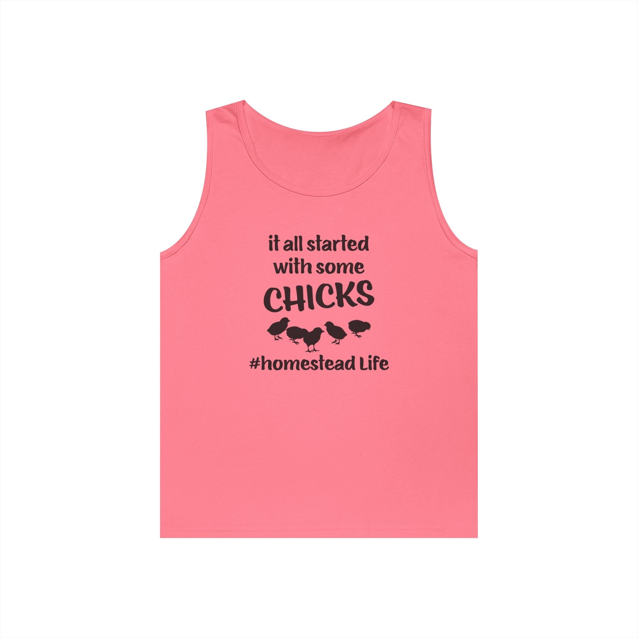 Homestead Women's Tank Top - It All Started With Some Chicks Homestead Life | Tank Top by atgodanddesigns