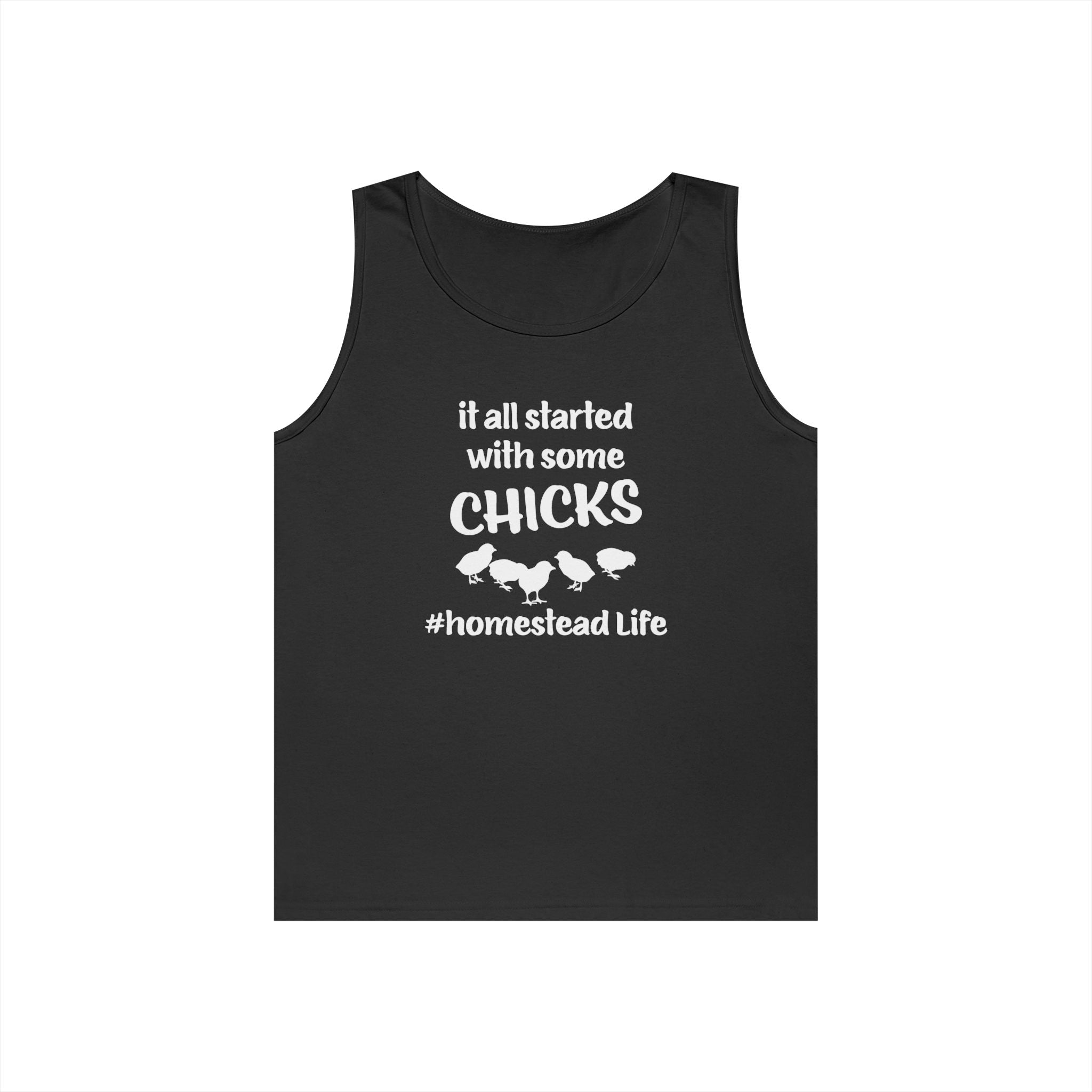 Homestead Women's Tank Top - It All Started With Some Chicks Homestead Life | Tank Top by atgodanddesigns