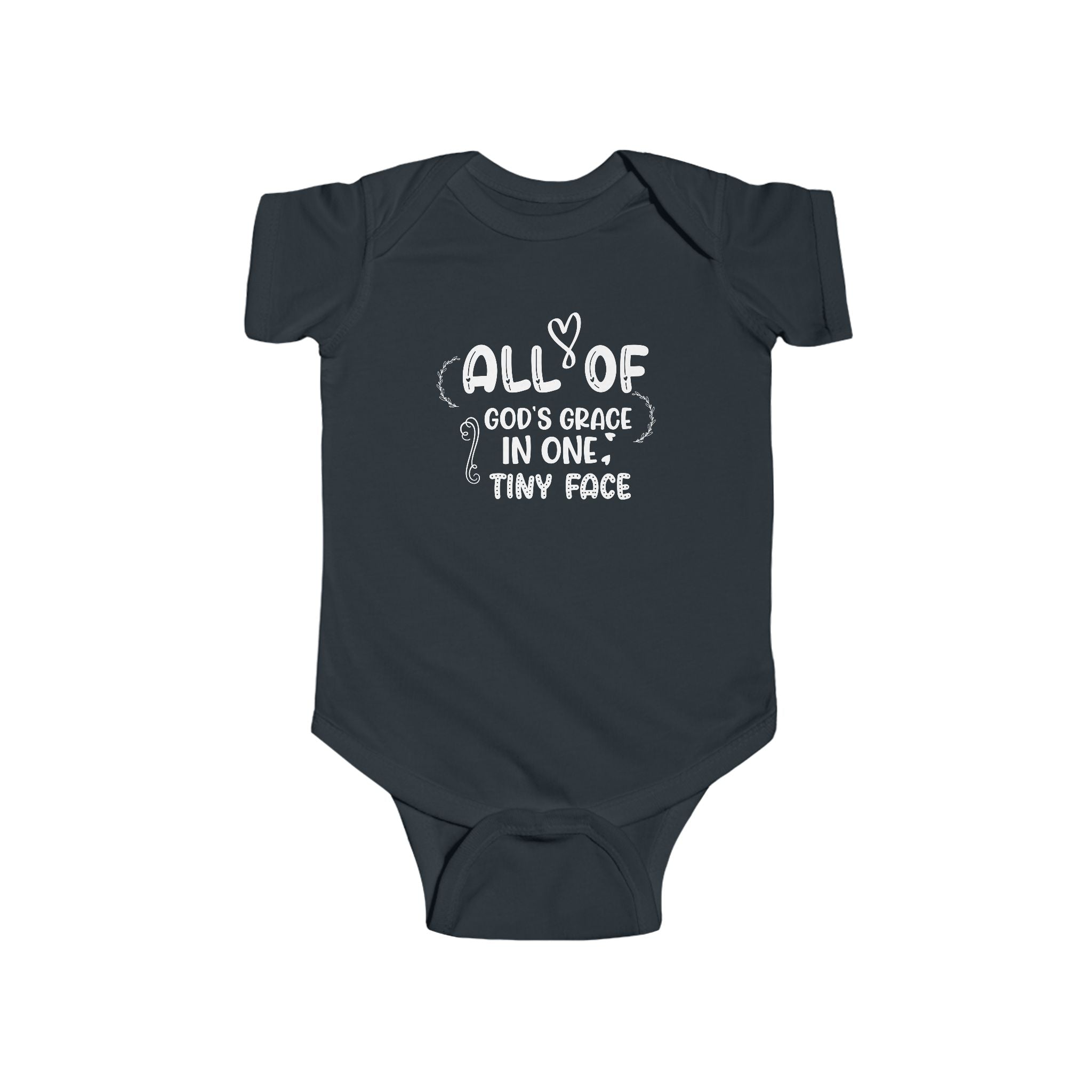 Infant Graphic Onesie - All Of God's Grace In One Tiny Face | Kids clothes by atgodanddesigns