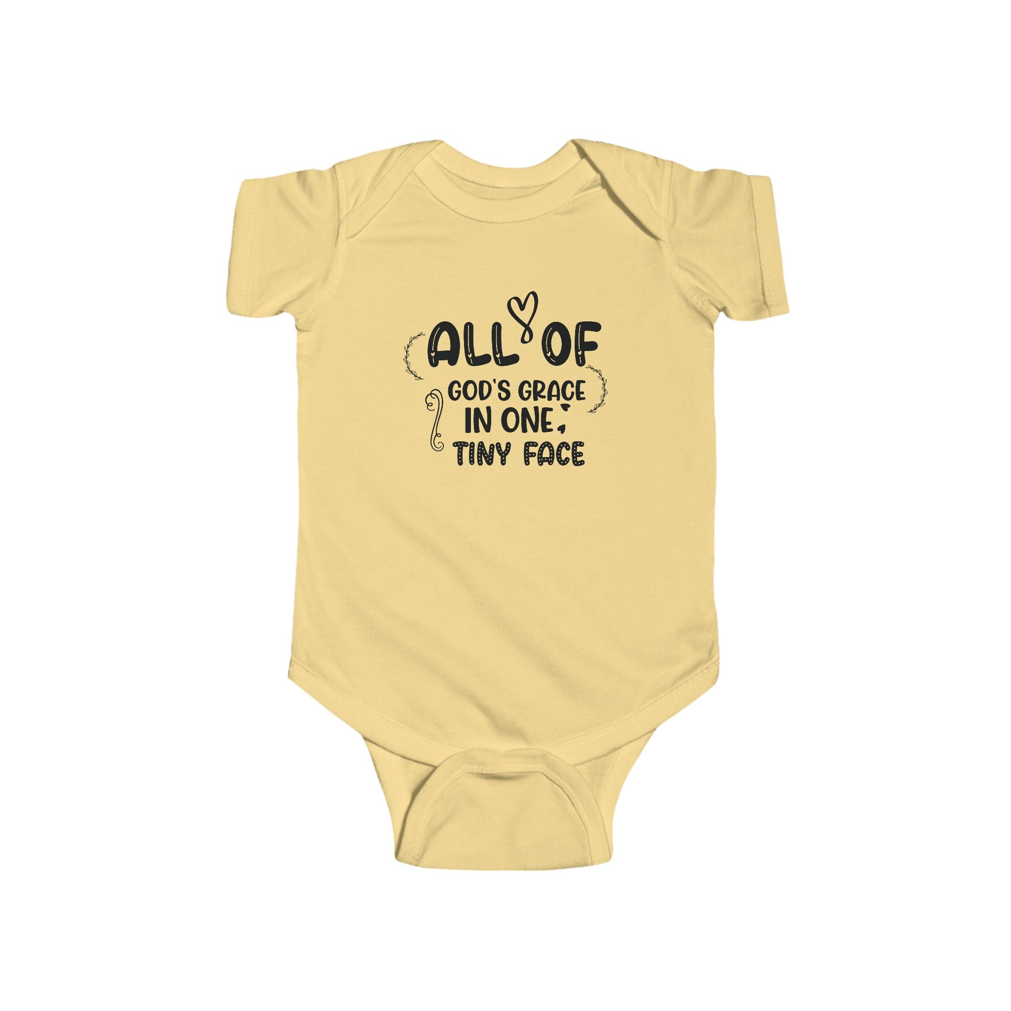 Infant Graphic Onesie - All Of God's Grace In One Tiny Face | Kids clothes by atgodanddesigns