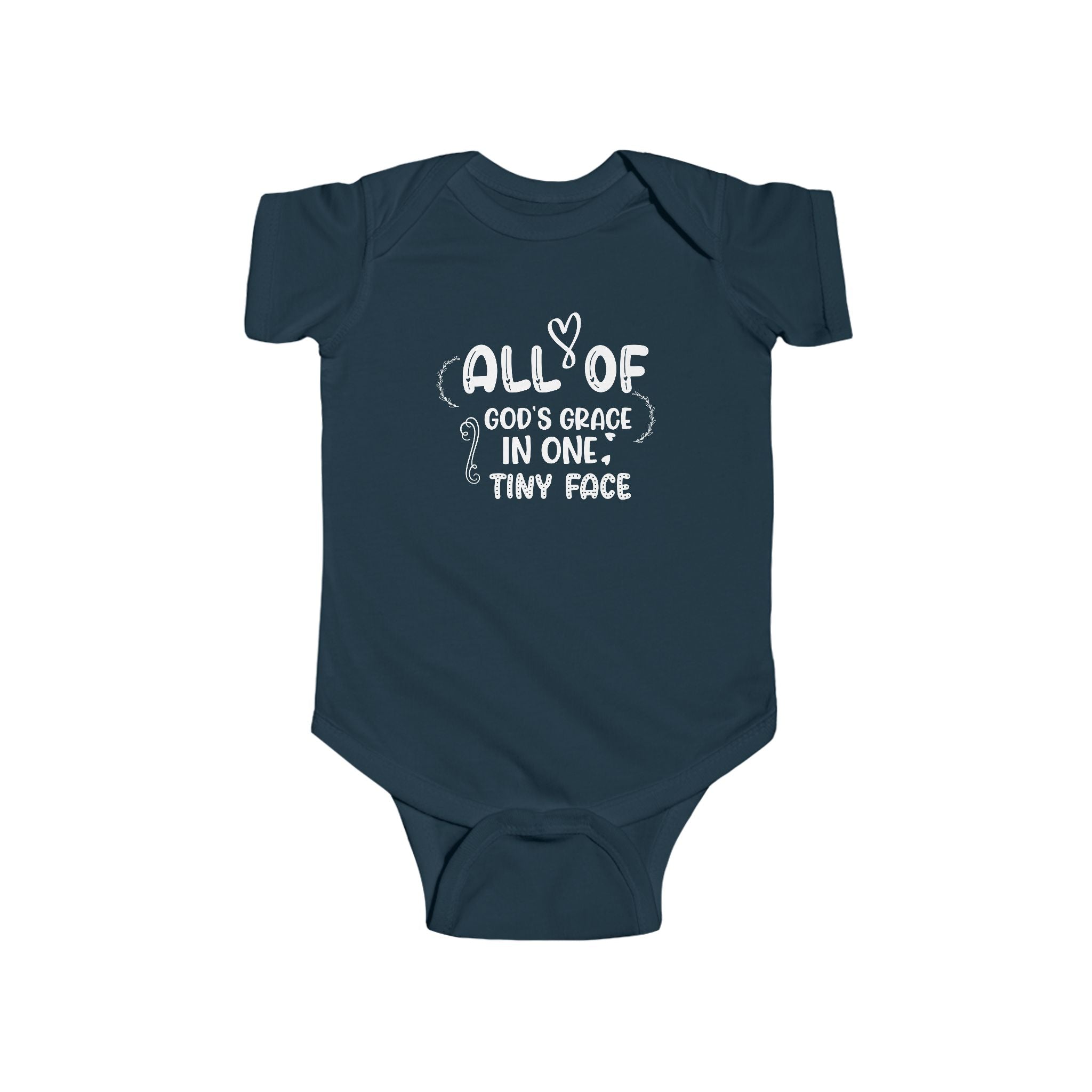 Infant Graphic Onesie - All Of God's Grace In One Tiny Face | Kids clothes by atgodanddesigns