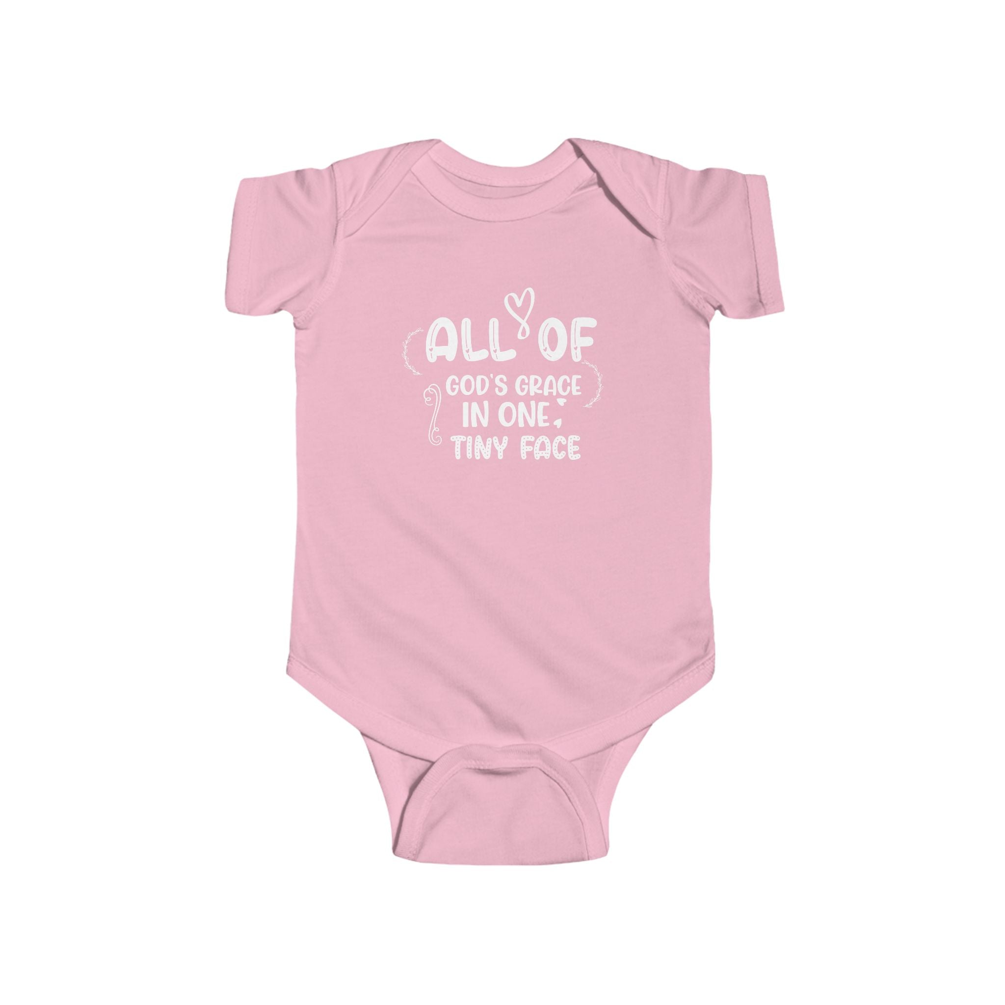 Infant Graphic Onesie - All Of God's Grace In One Tiny Face | Kids clothes by atgodanddesigns