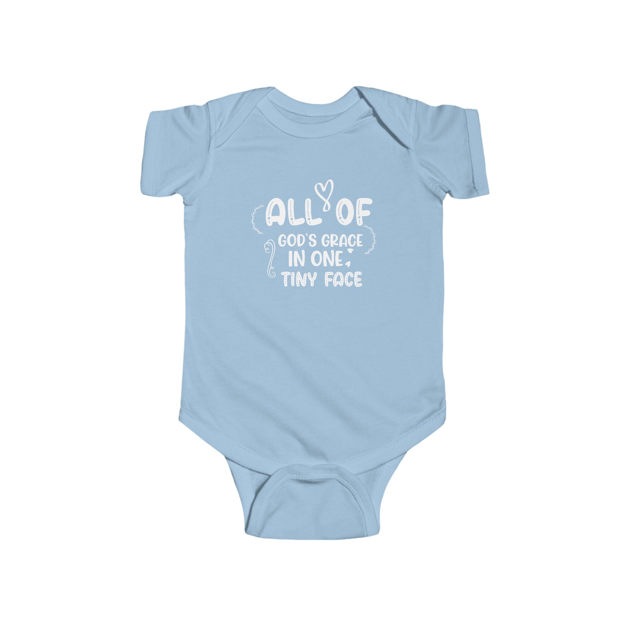 Infant Graphic Onesie - All Of God's Grace In One Tiny Face | Kids clothes by atgodanddesigns
