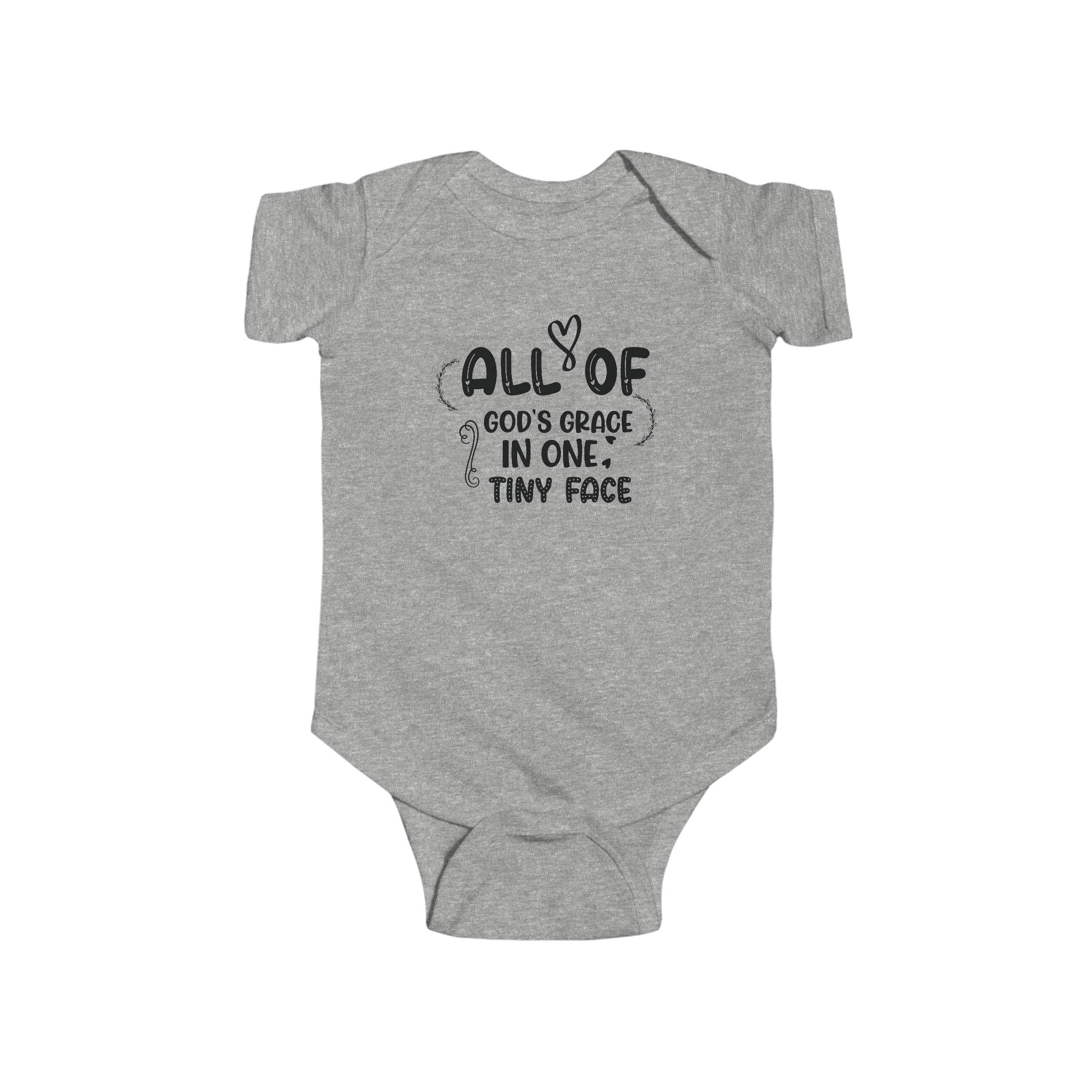 Infant Graphic Onesie - All Of God's Grace In One Tiny Face | Kids clothes by atgodanddesigns