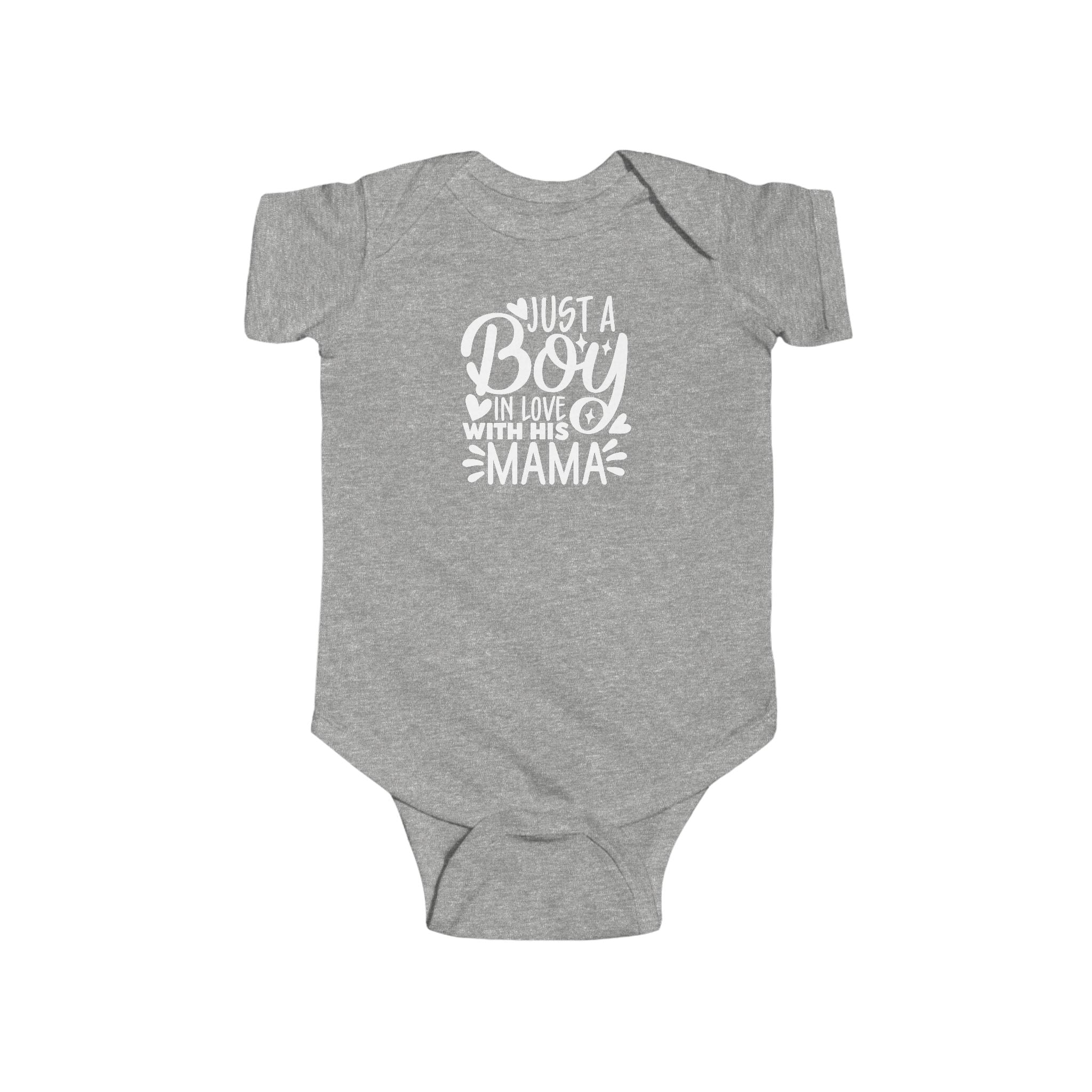 Infant Graphic Onesie - Just a Boy in Love with His Mama | Kids clothes by atgodanddesigns