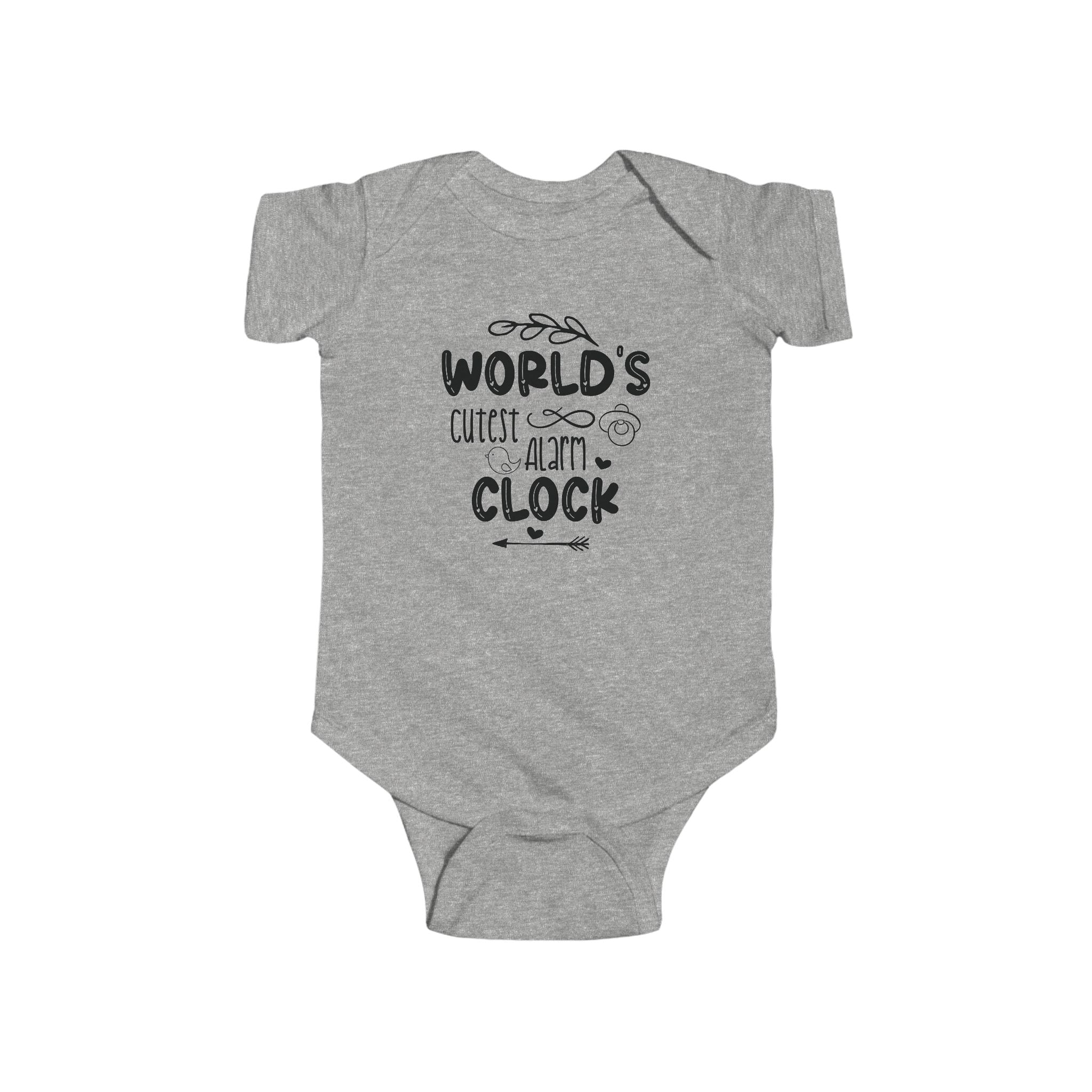 Infant Graphic Onesie - World's Cutest Alarm Clock | Kids clothes by atgodanddesigns