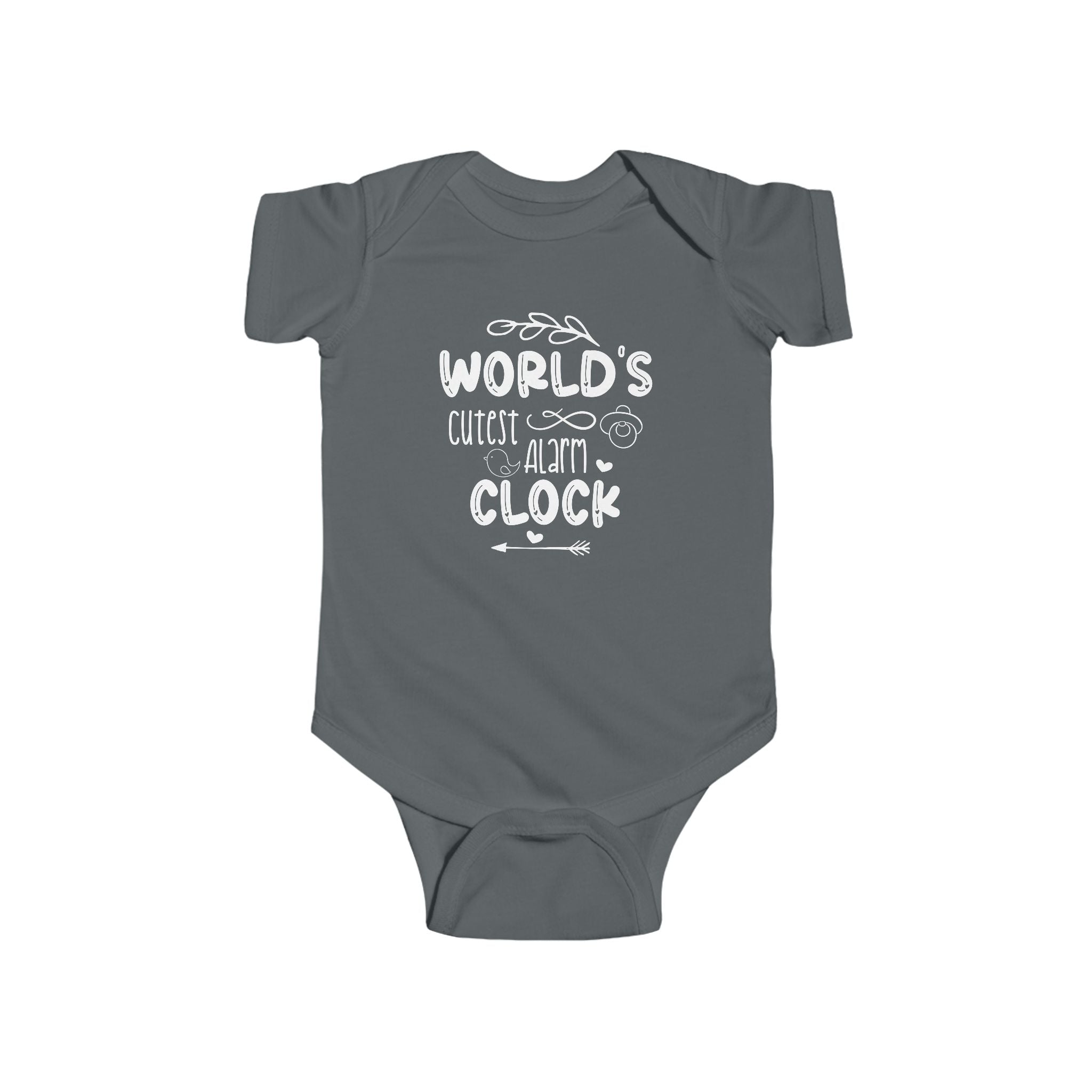 Infant Graphic Onesie - World's Cutest Alarm Clock | Kids clothes by atgodanddesigns