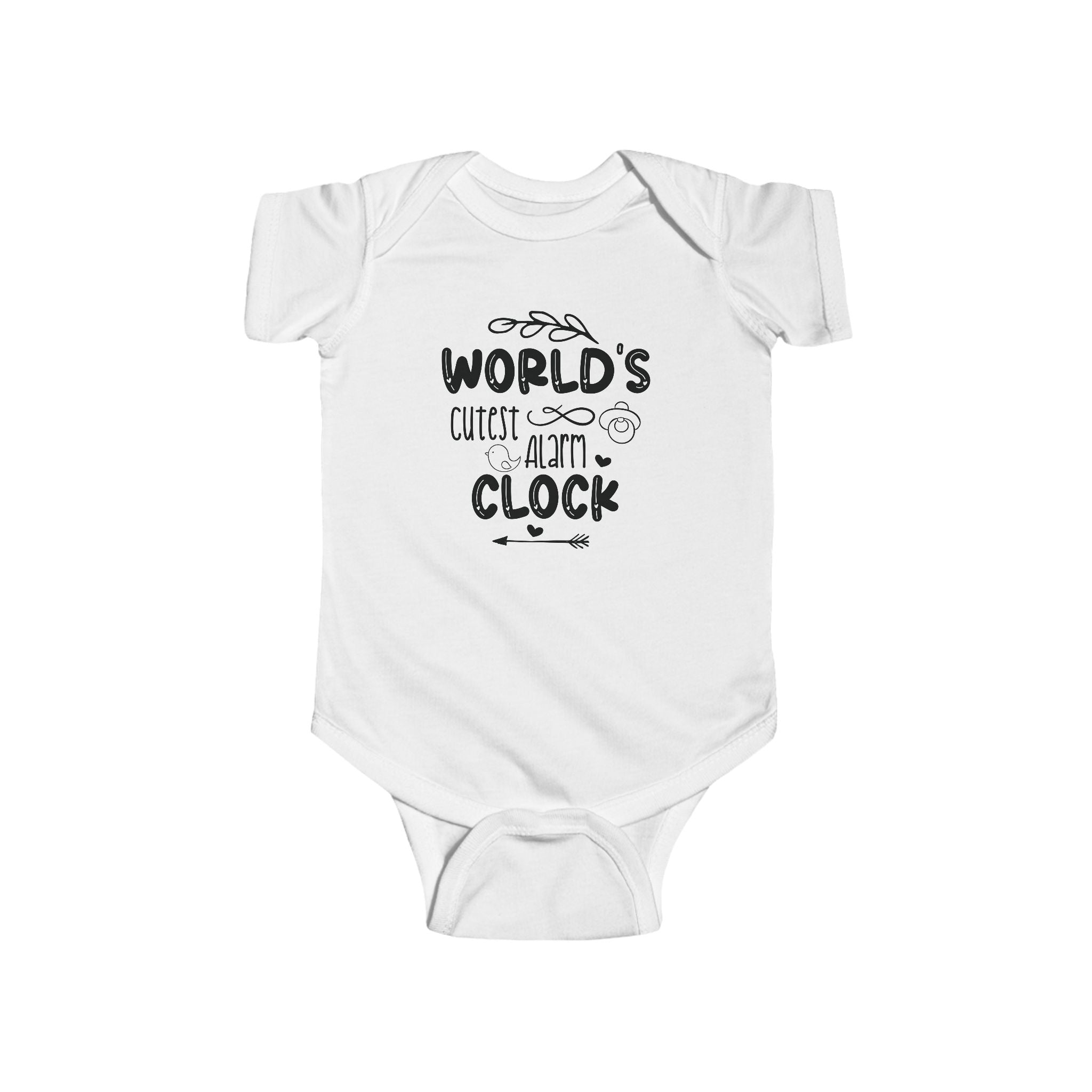 Infant Graphic Onesie - World's Cutest Alarm Clock | Kids clothes by atgodanddesigns