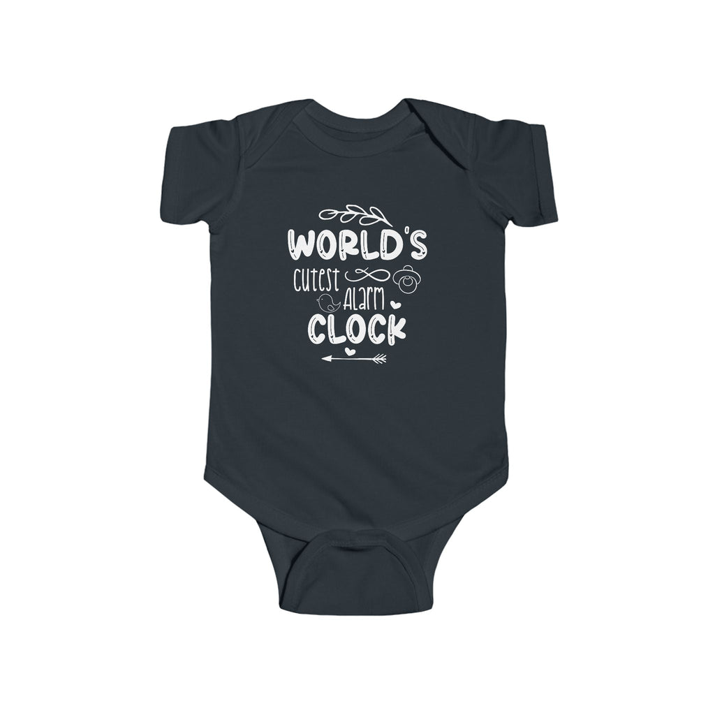 Infant Graphic Onesie - World's Cutest Alarm Clock | Kids clothes by atgodanddesigns