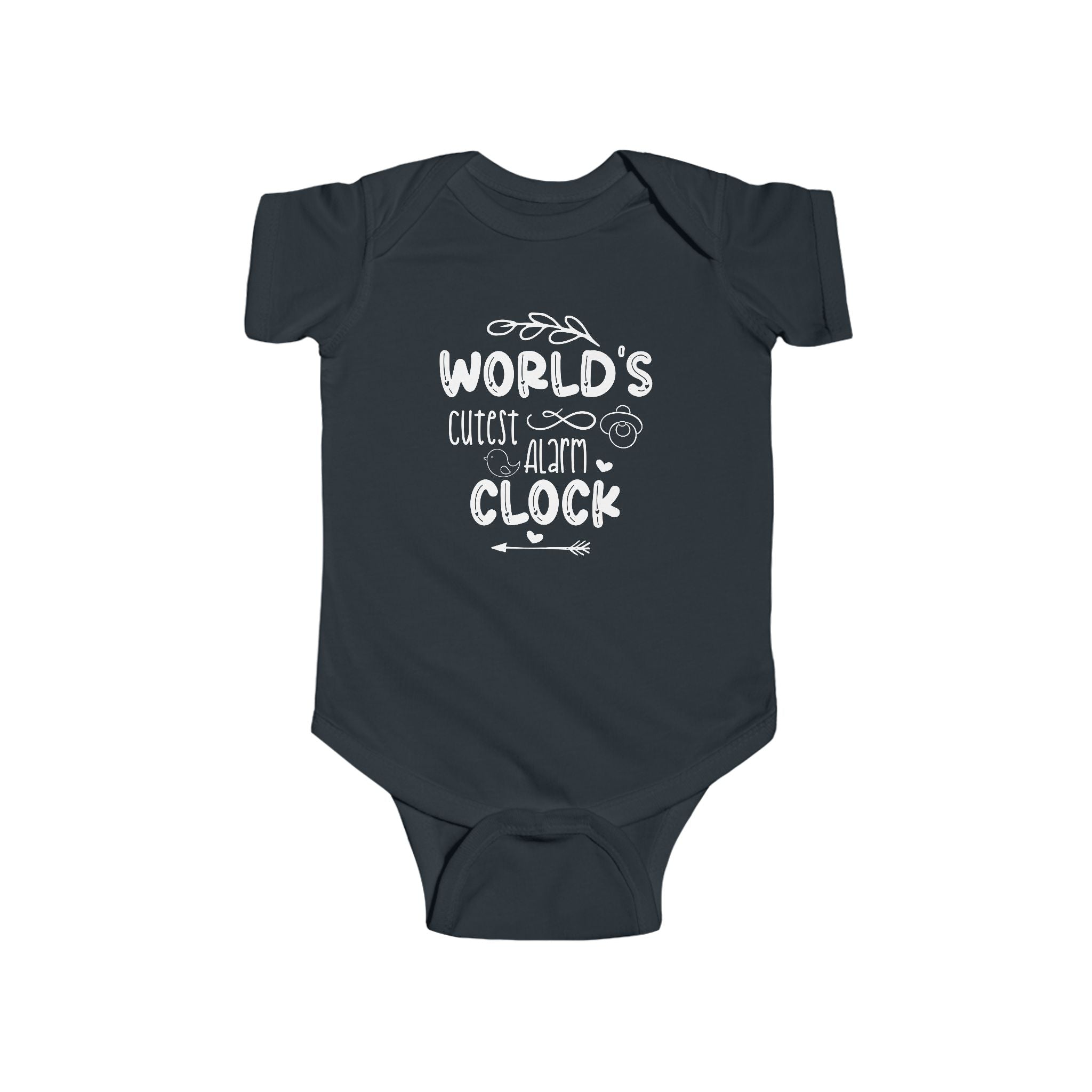 Infant Graphic Onesie - World's Cutest Alarm Clock | Kids clothes by atgodanddesigns