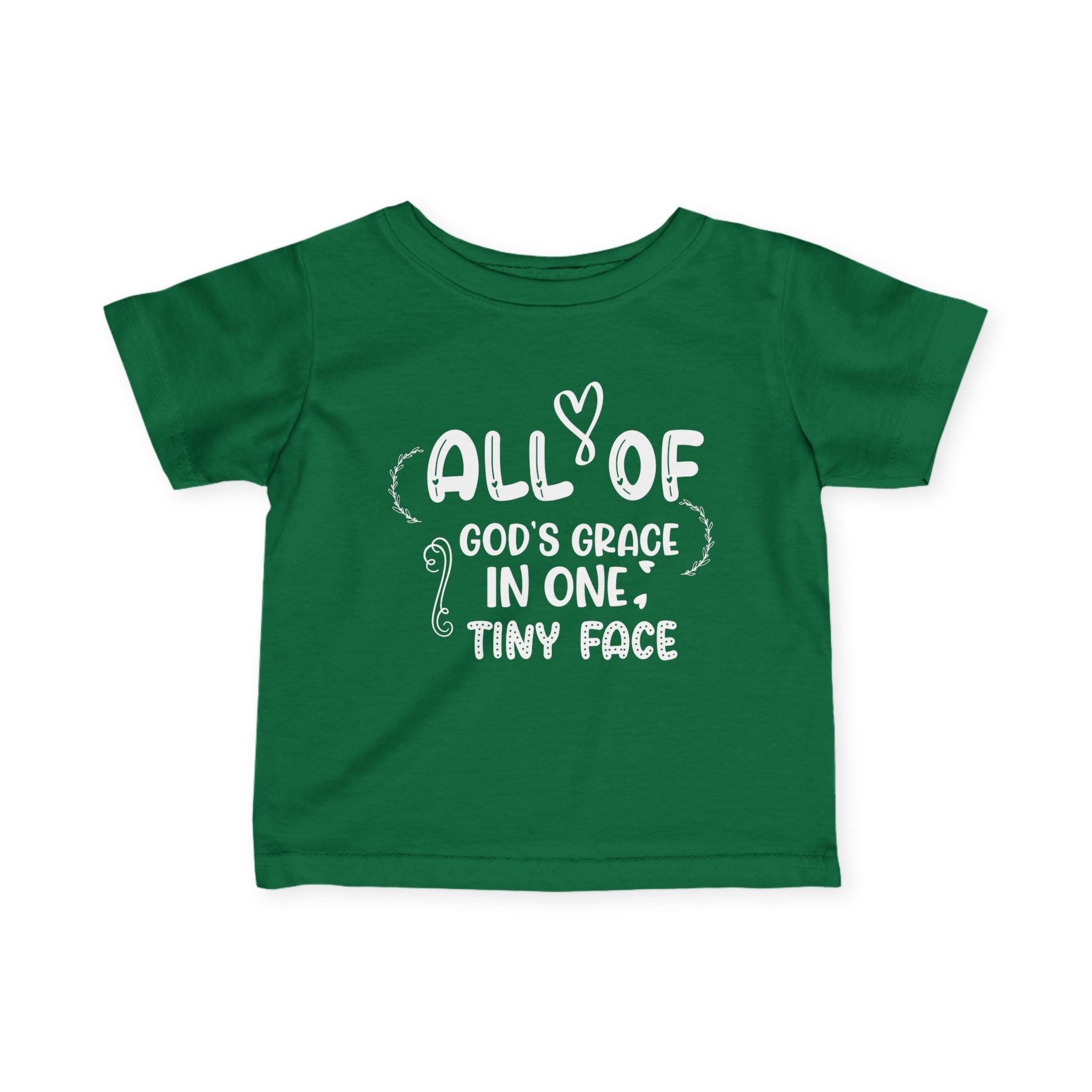 Infant Graphic Tee - All Of God's Grace In One Tiny Face | Kids clothes by atgodanddesigns