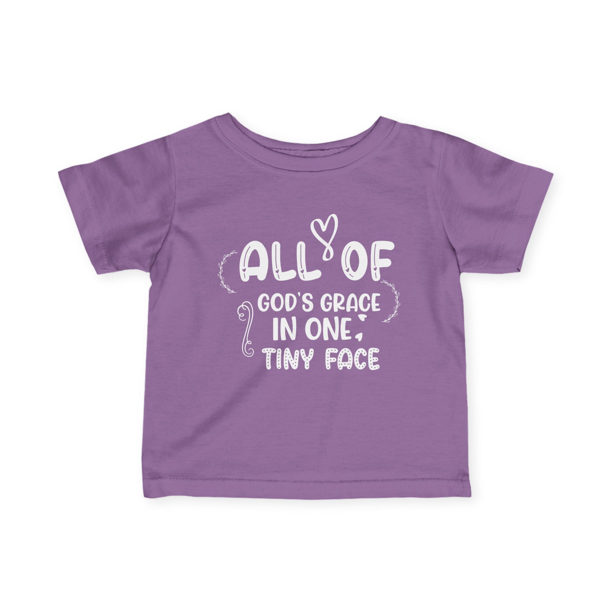 Infant Graphic Tee - All Of God's Grace In One Tiny Face | Kids clothes by atgodanddesigns