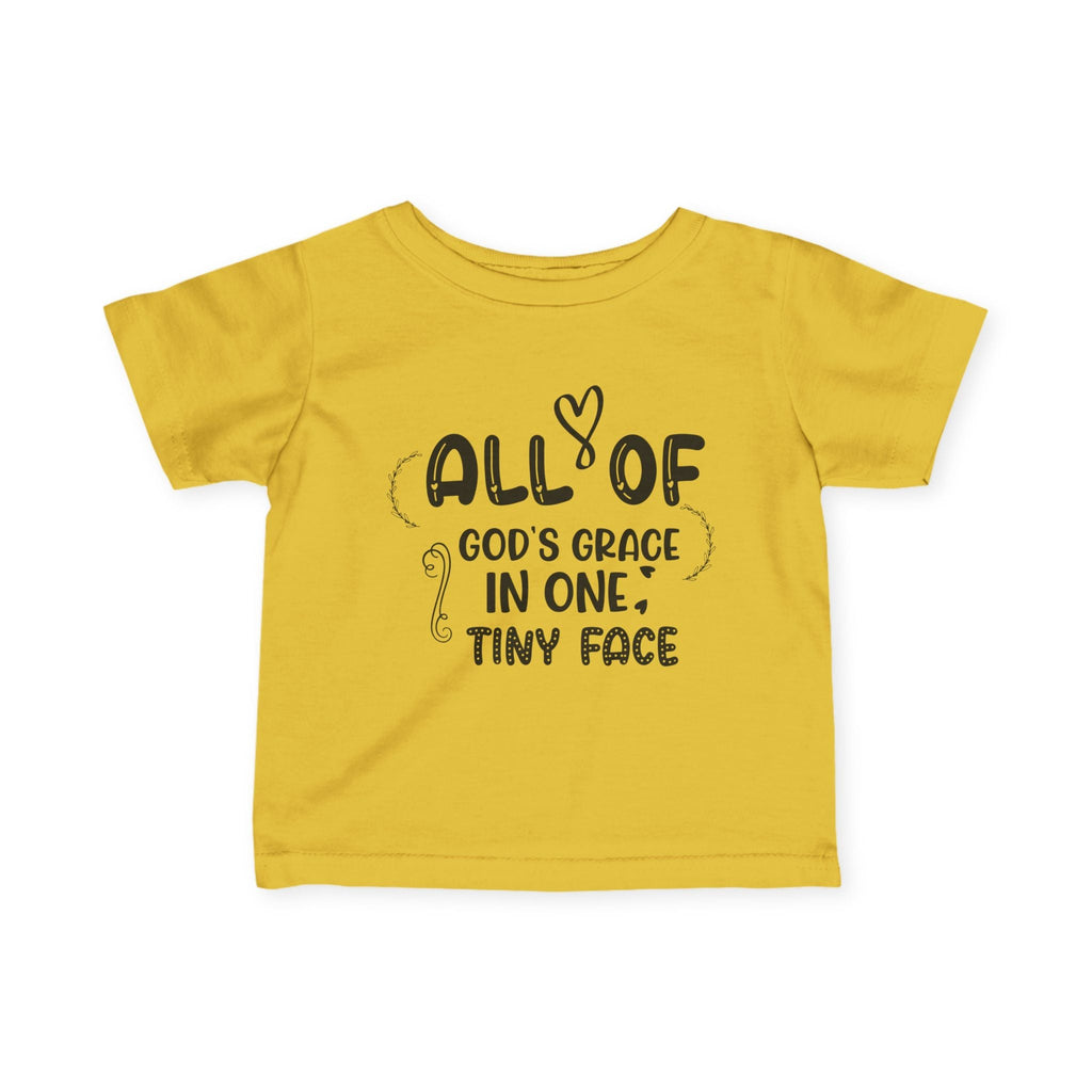 Infant Graphic Tee - All Of God's Grace In One Tiny Face | Kids clothes by atgodanddesigns