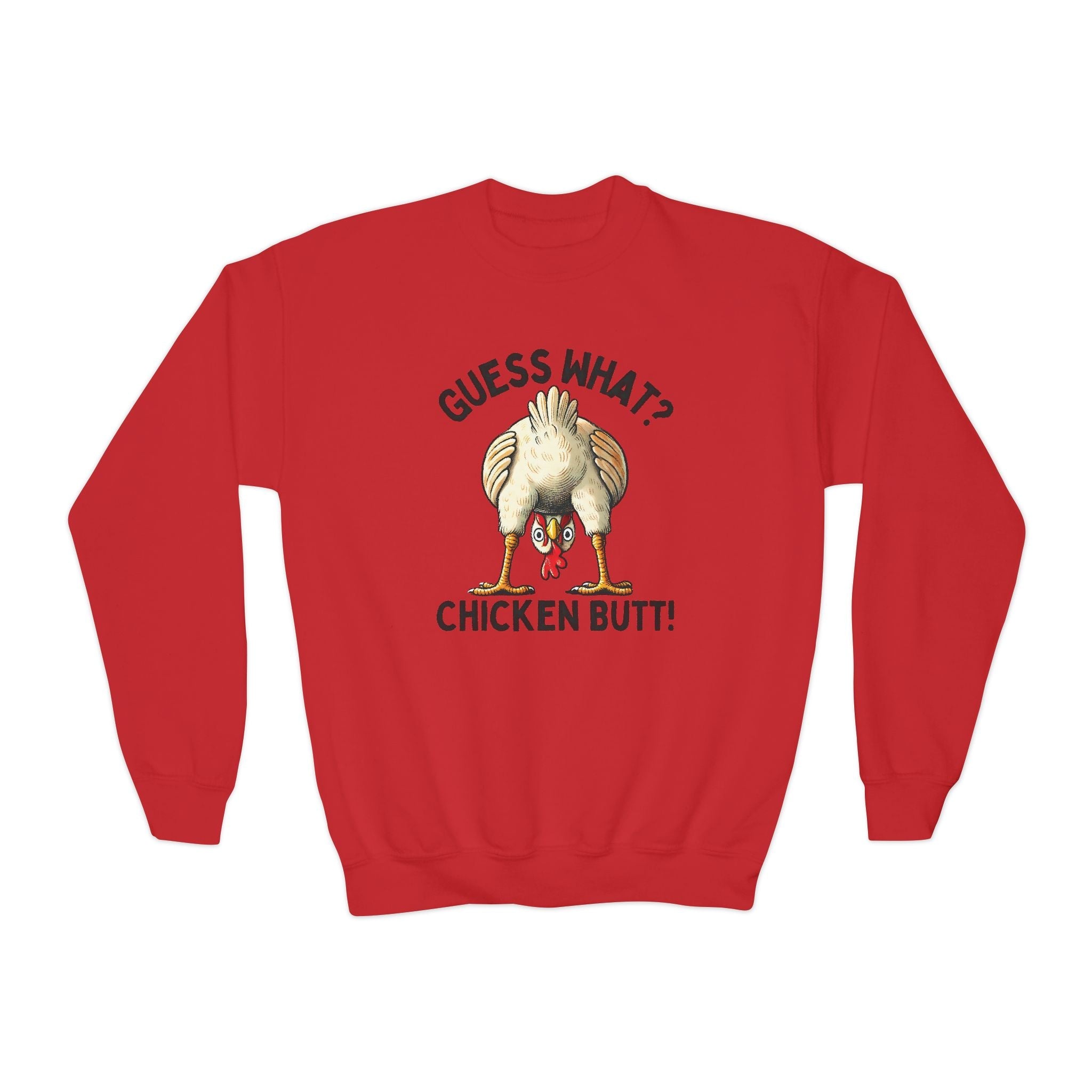 Kids Graphic Sweatshirt - Guess What...Chicken Butt | Kids clothes by atgodanddesigns