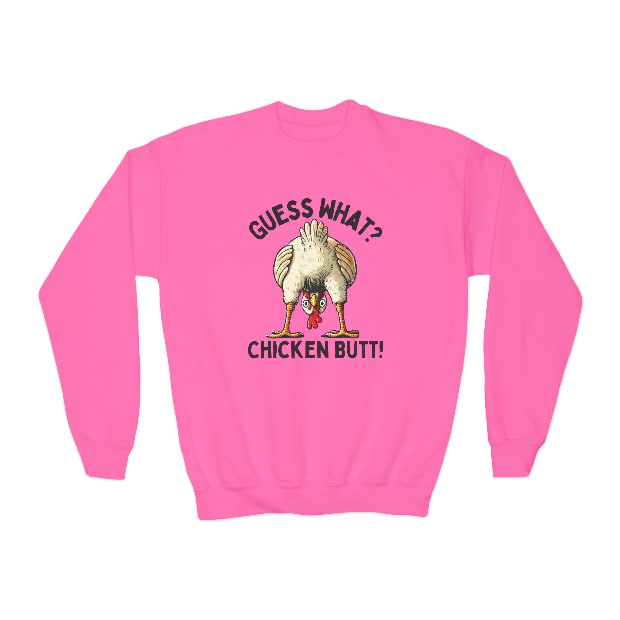 Kids Graphic Sweatshirt - Guess What...Chicken Butt | Kids clothes by atgodanddesigns