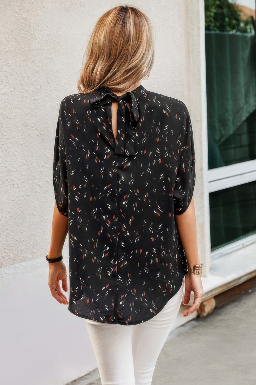 Leopard Open Back Knot Drop Top | by atgodanddesigns