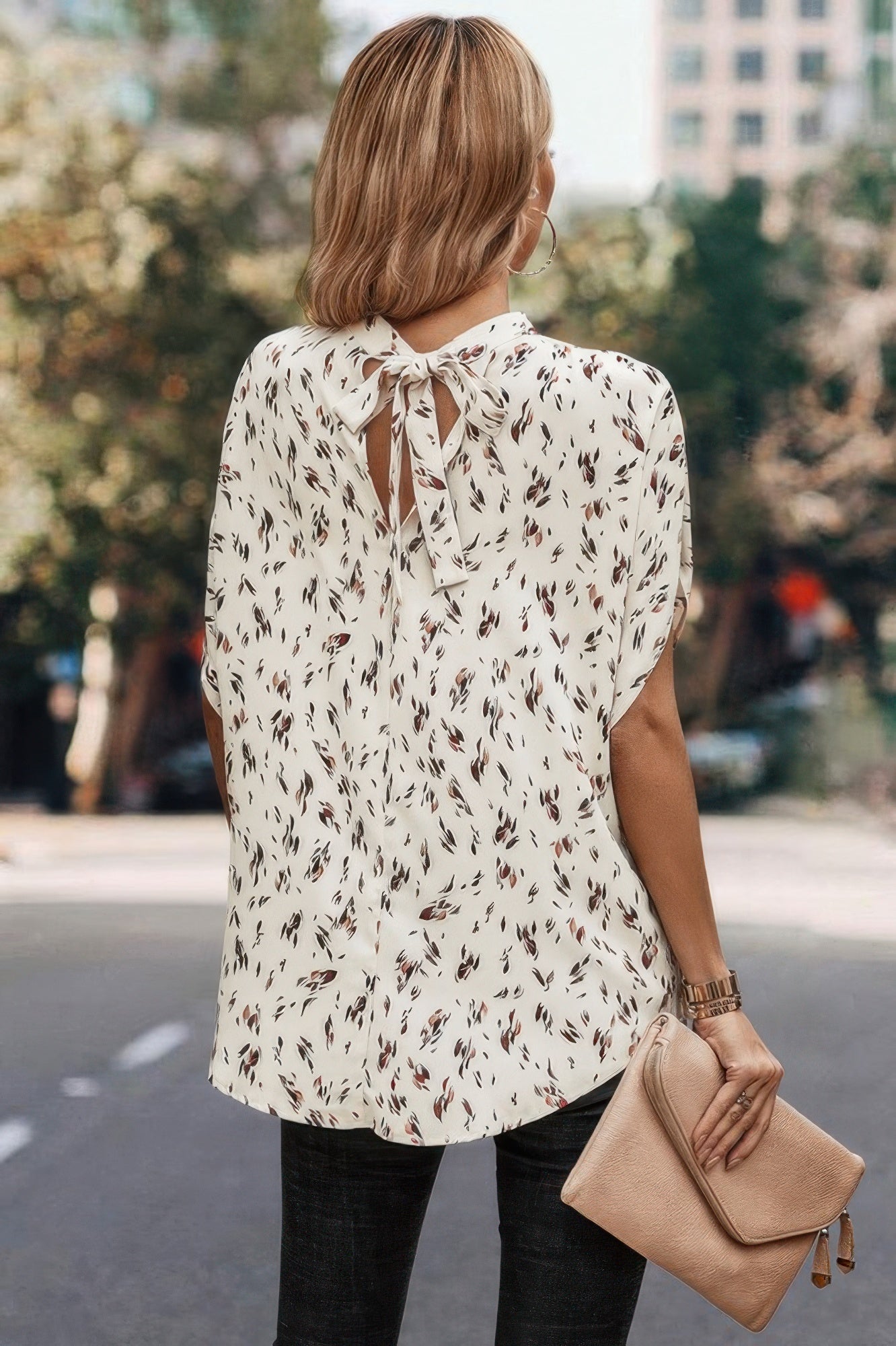 Leopard Open Back Knot Drop Top | by atgodanddesigns