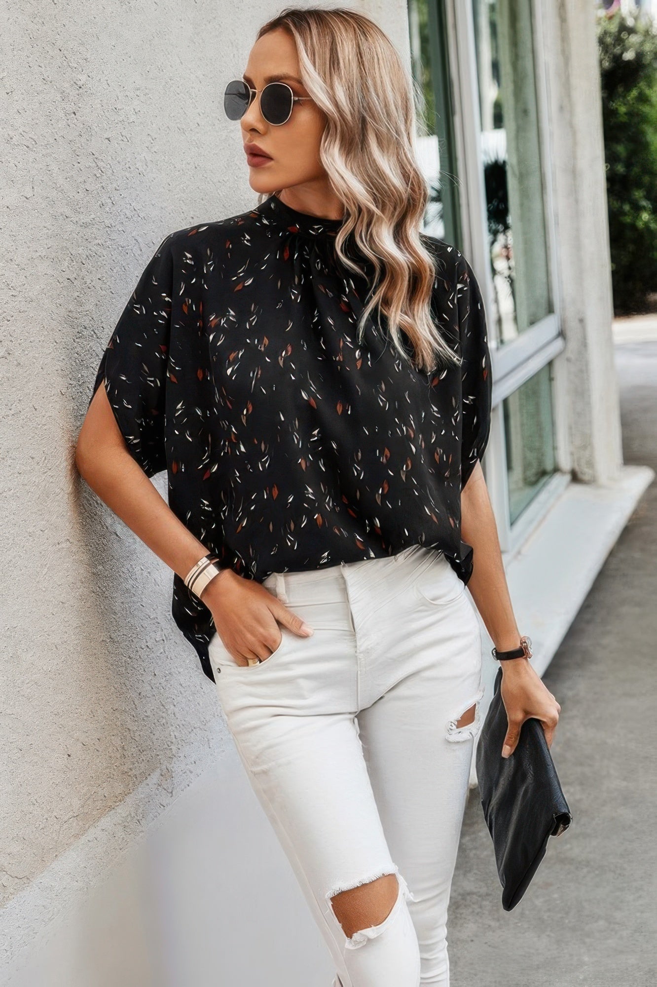 Leopard Open Back Knot Drop Top | by atgodanddesigns