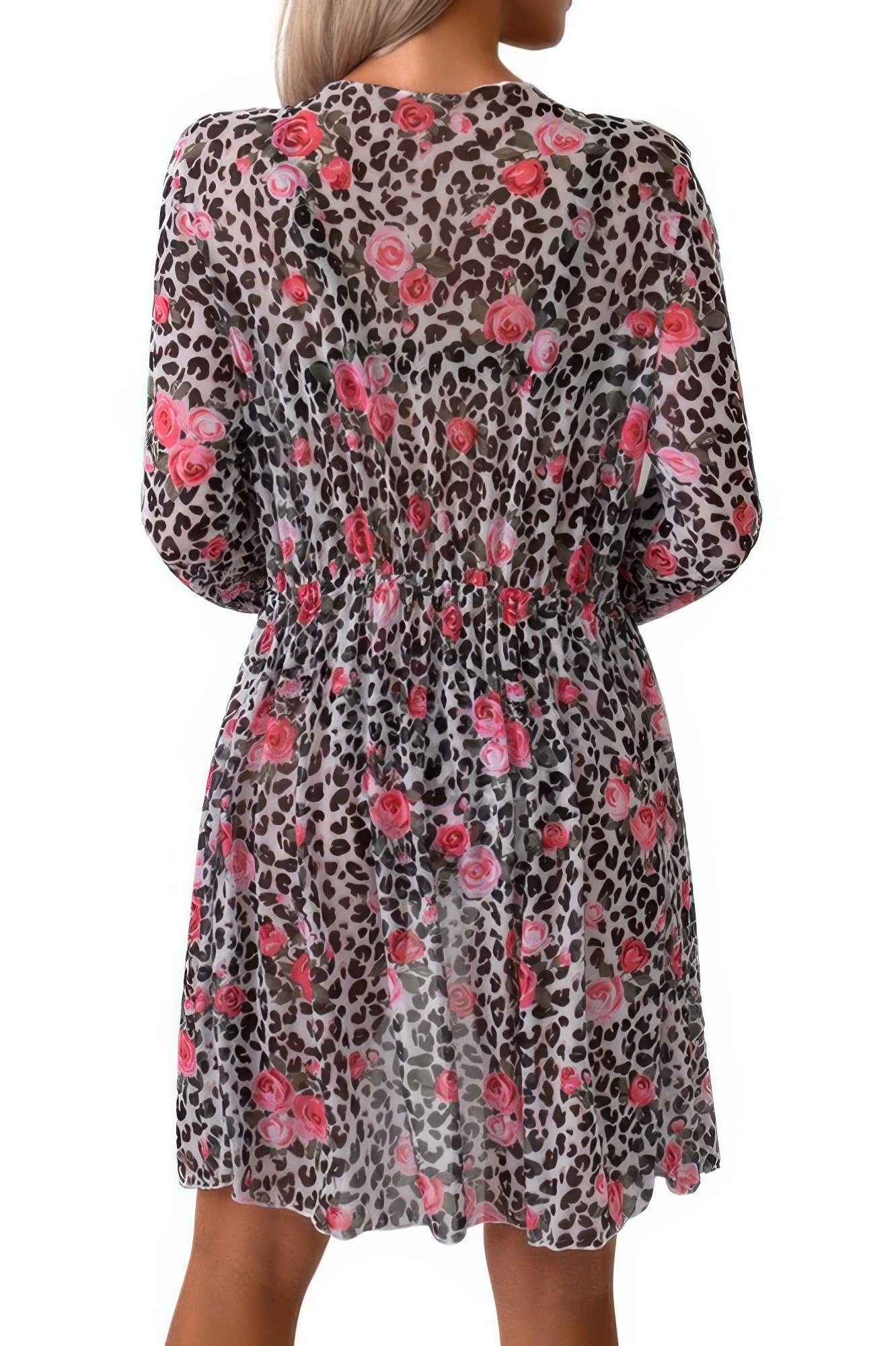 Leopard Print Bikini Kimono Three Pieces Swimsuit | by atgodanddesigns