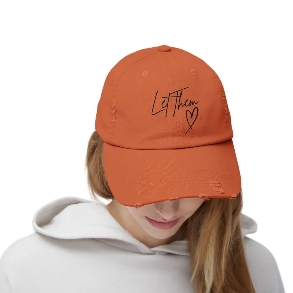 Let Them Distressed Hat Design - Unique Distressed Hat Design | Hats by atgodanddesigns