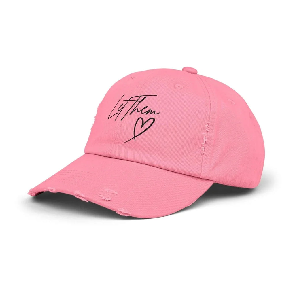 Let Them Distressed Hat Design - Unique Distressed Hat Design | Hats by atgodanddesigns