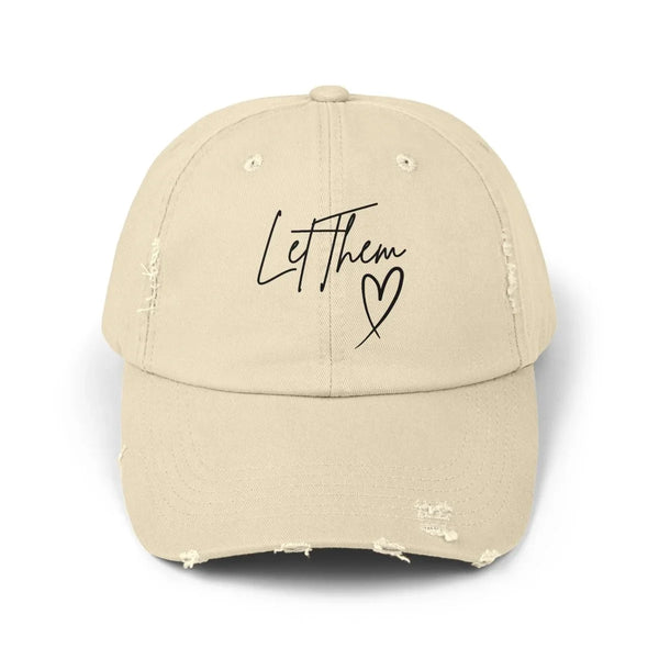 Let Them Distressed Hat Design - Unique Distressed Hat Design | Hats by atgodanddesigns