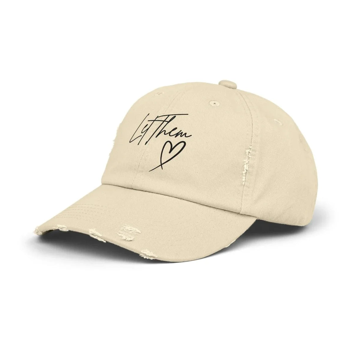 Let Them Distressed Hat Design - Unique Distressed Hat Design | Hats by atgodanddesigns