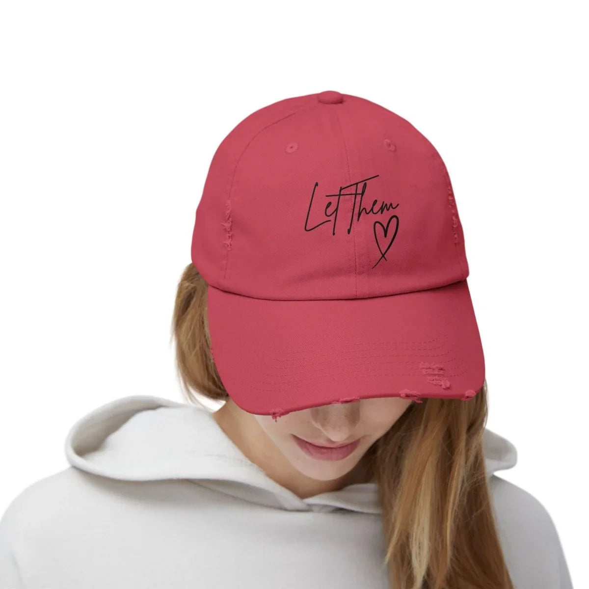Let Them Distressed Hat Design - Unique Distressed Hat Design | Hats by atgodanddesigns