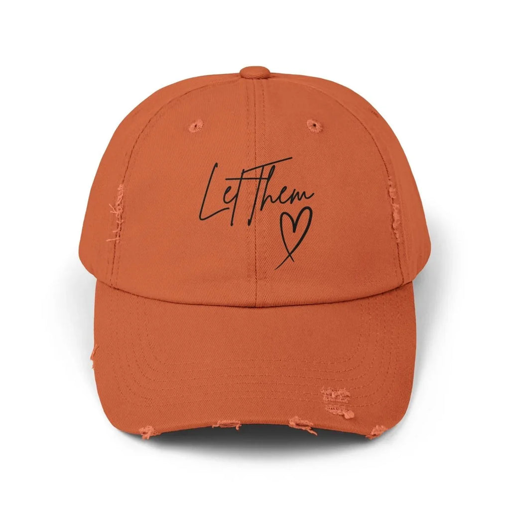 Let Them Distressed Hat Design - Unique Distressed Hat Design | Hats by atgodanddesigns