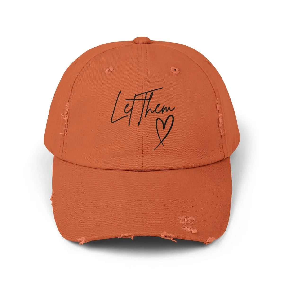 Let Them Distressed Hat Design - Unique Distressed Hat Design | Hats by atgodanddesigns