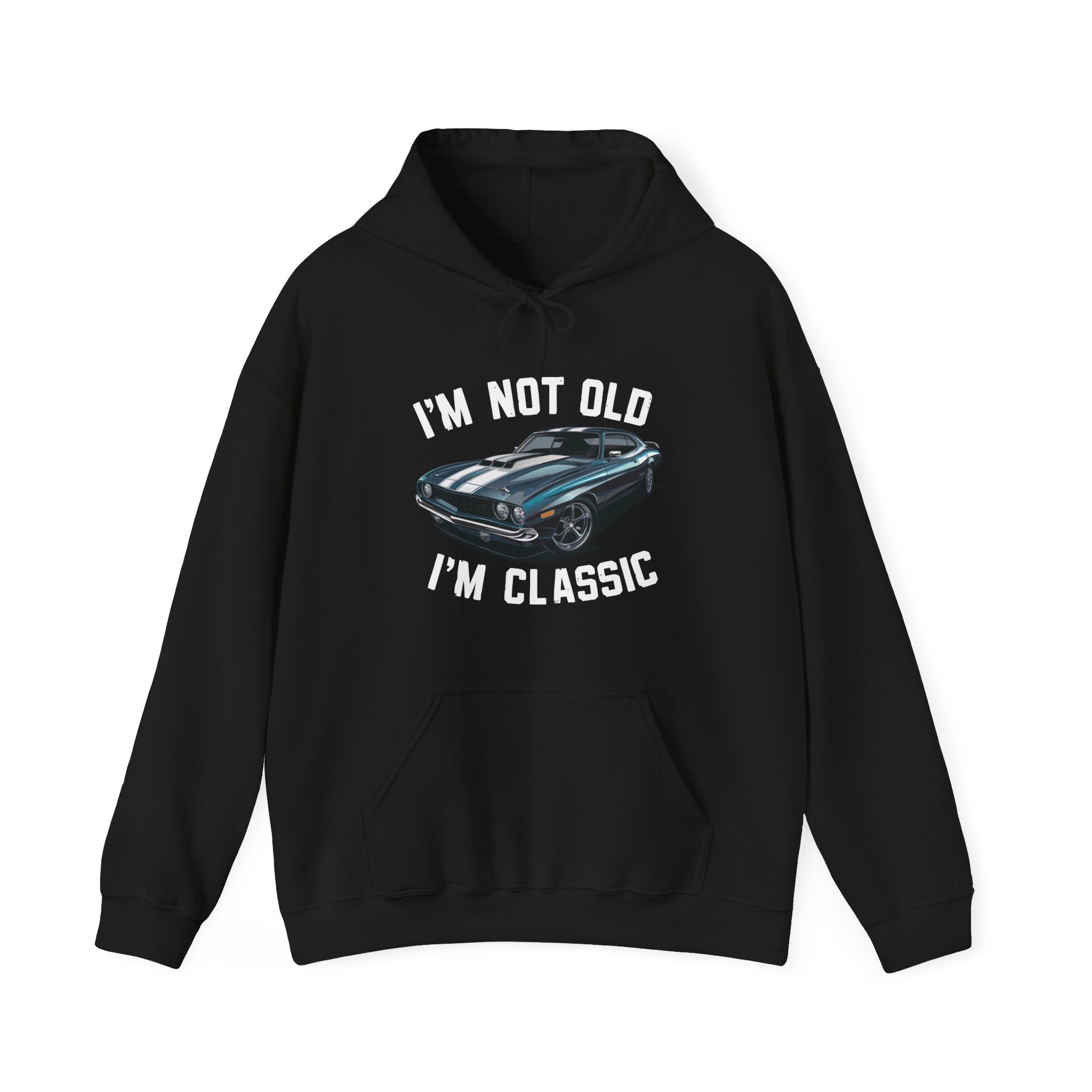 Men's Graphic Hooded Sweatshirt - I'm Not Old I'm Classic | Hoodie by atgodanddesigns