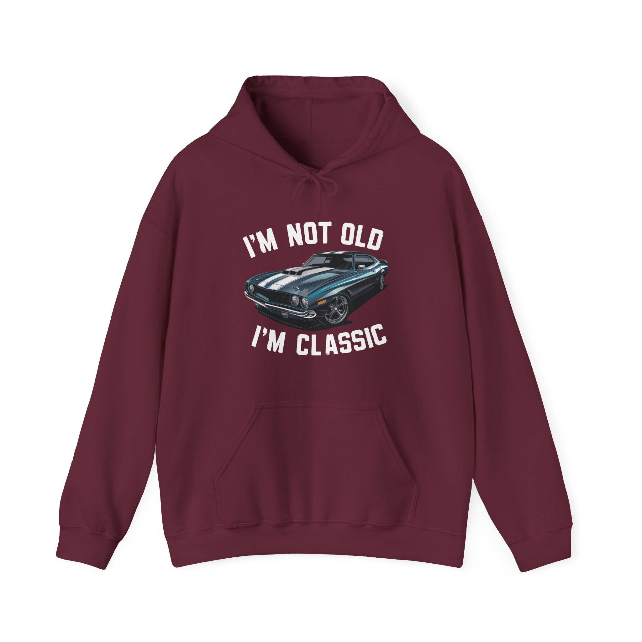 Men's Graphic Hooded Sweatshirt - I'm Not Old I'm Classic | Hoodie by atgodanddesigns