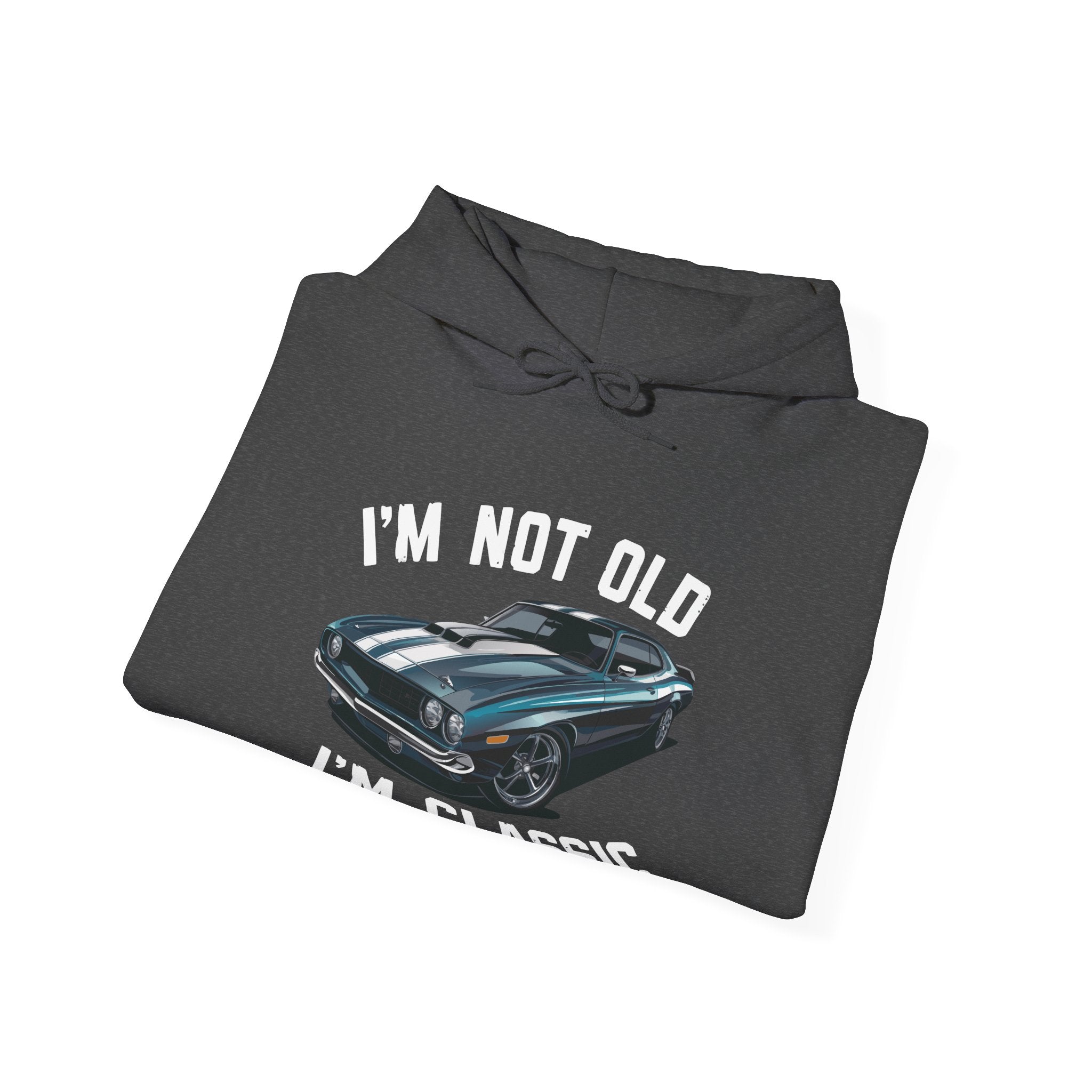 Men's Graphic Hooded Sweatshirt - I'm Not Old I'm Classic | Hoodie by atgodanddesigns