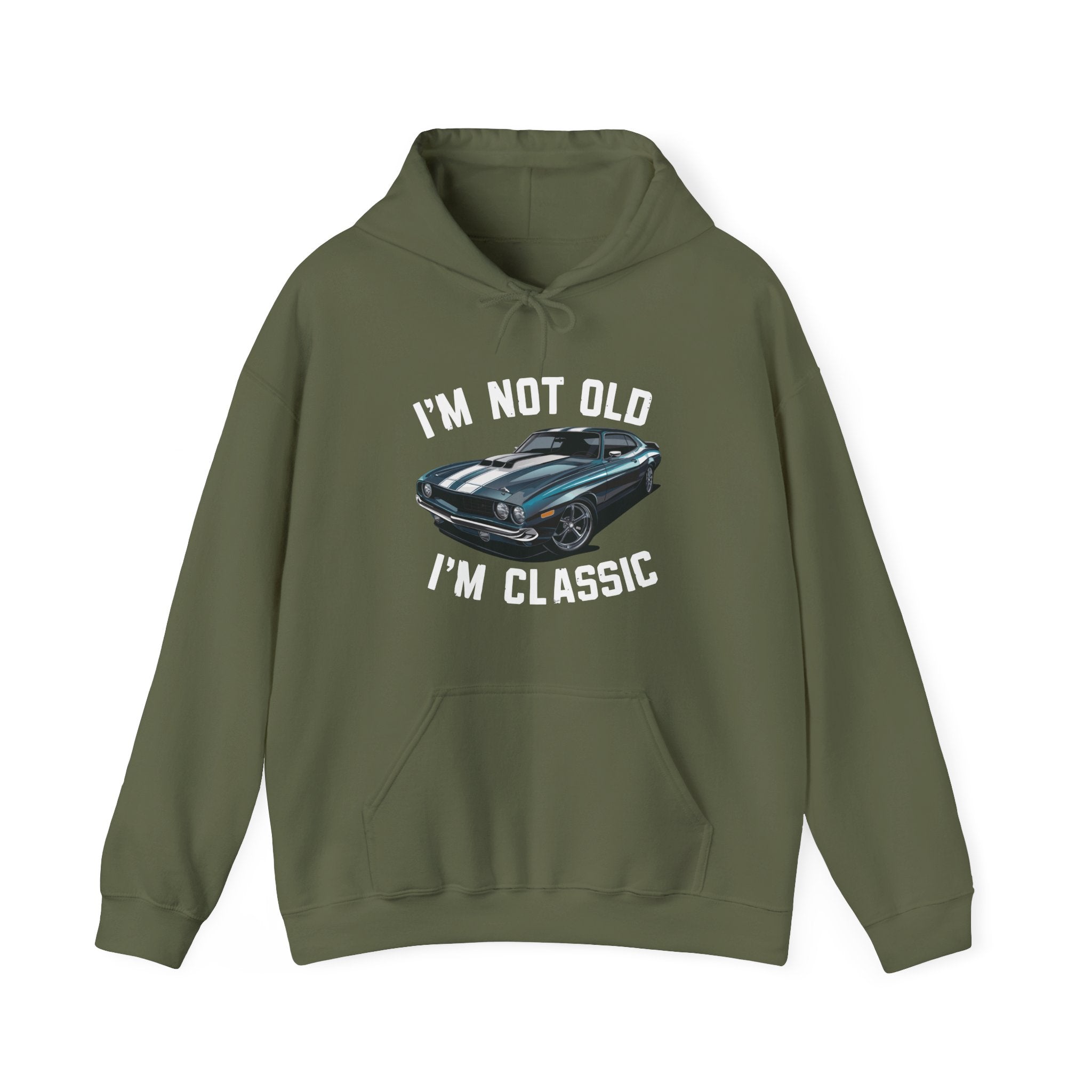 Men's Graphic Hooded Sweatshirt - I'm Not Old I'm Classic | Hoodie by atgodanddesigns