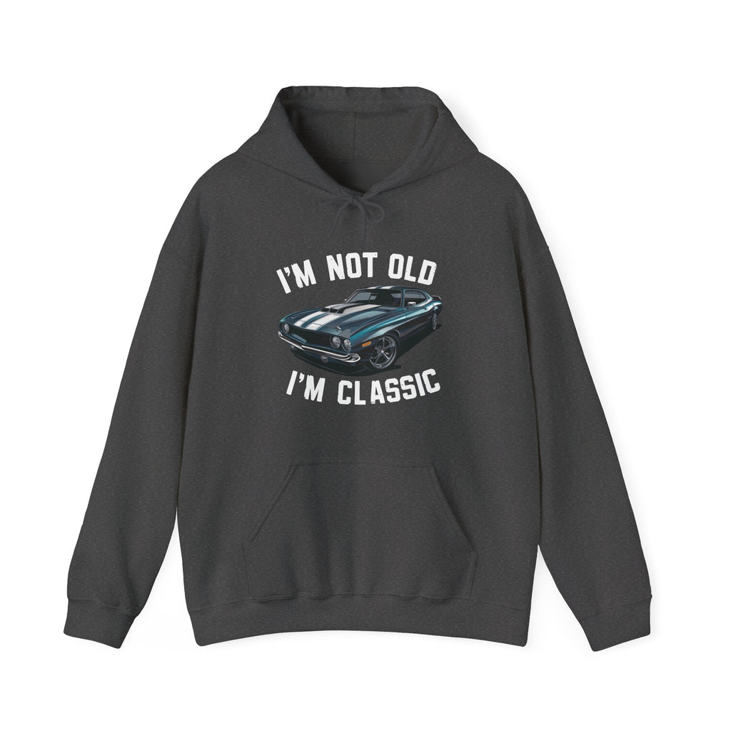 Men's Graphic Hooded Sweatshirt - I'm Not Old I'm Classic | Hoodie by atgodanddesigns