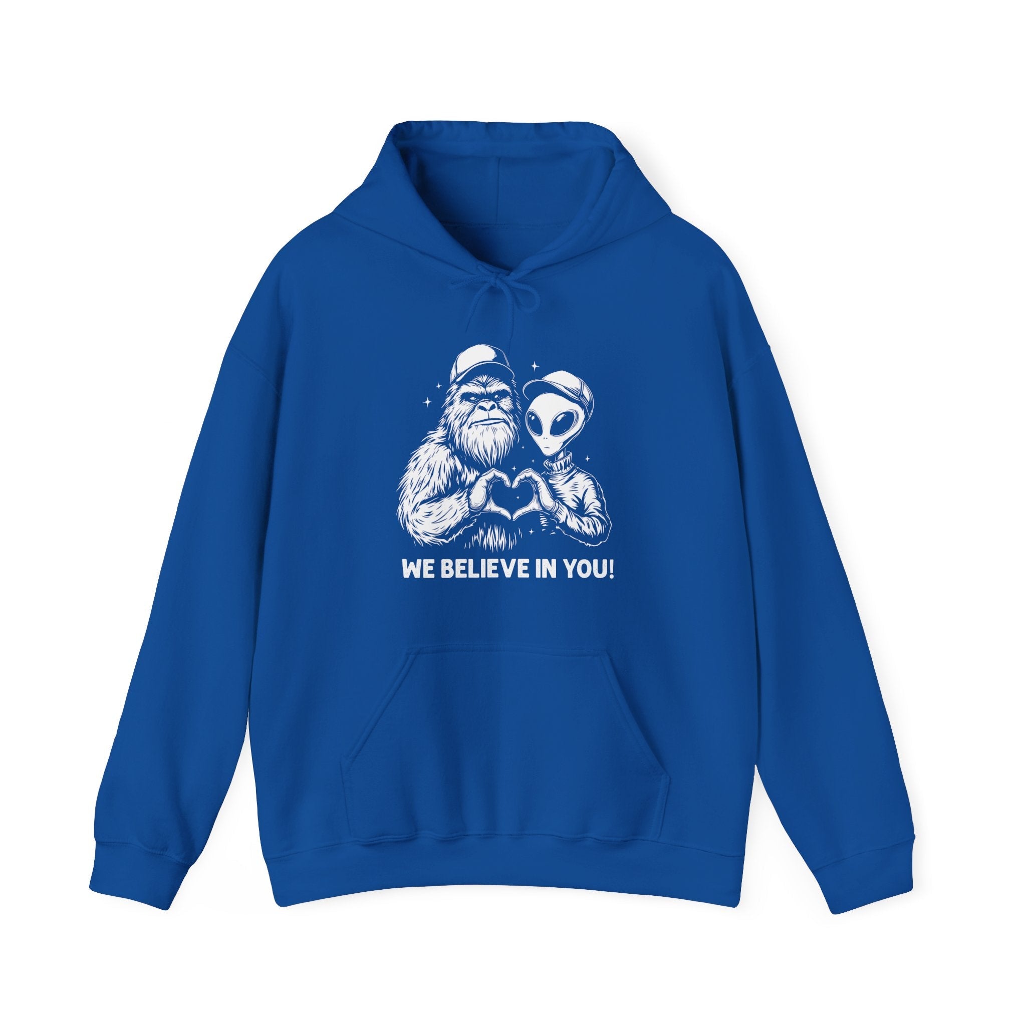 Men's Graphic Hooded Sweatshirt - We Believe In You | Hoodie by atgodanddesigns