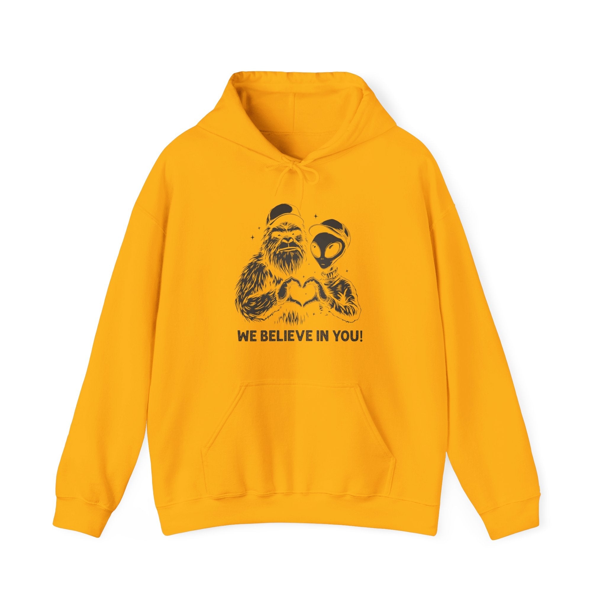Men's Graphic Hooded Sweatshirt - We Believe In You | Hoodie by atgodanddesigns