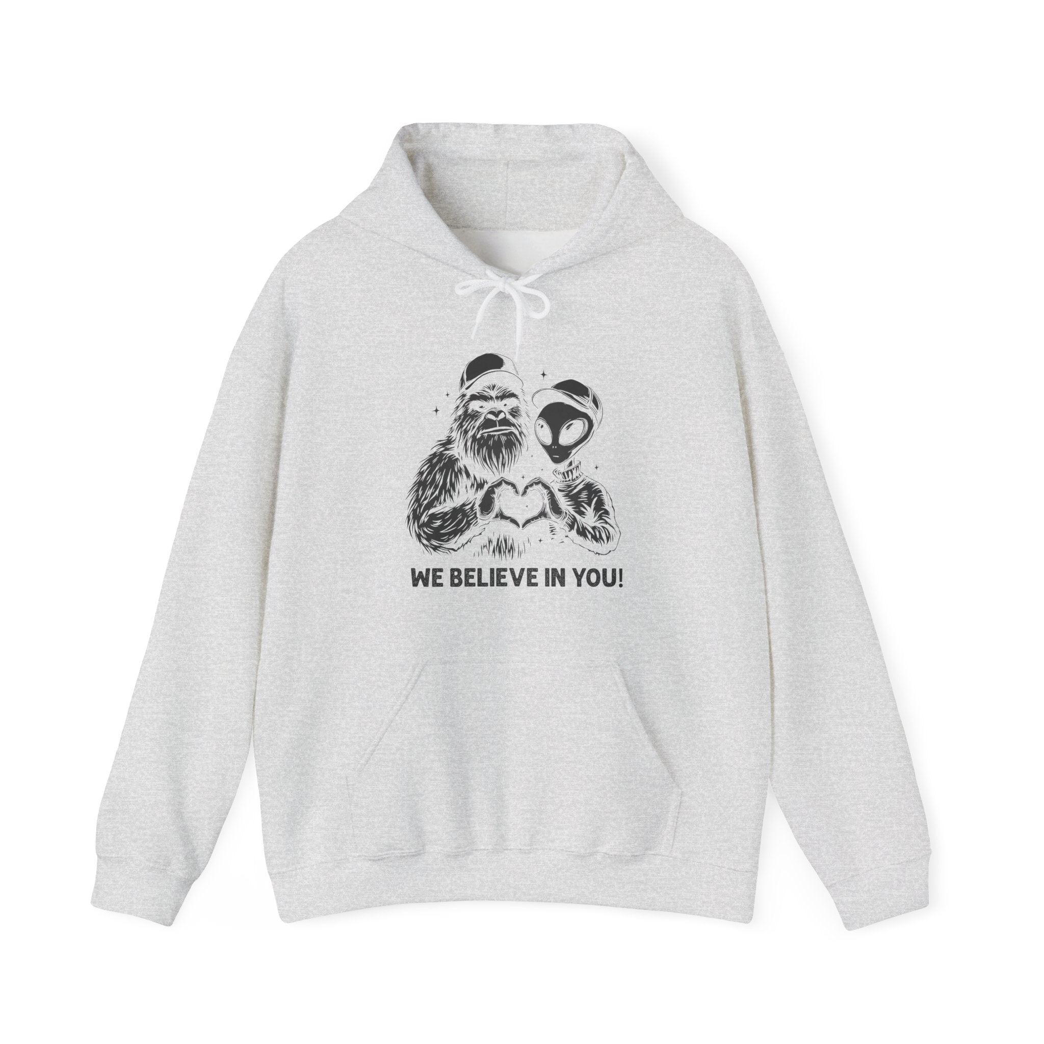 Men's Graphic Hooded Sweatshirt - We Believe In You | Hoodie by atgodanddesigns