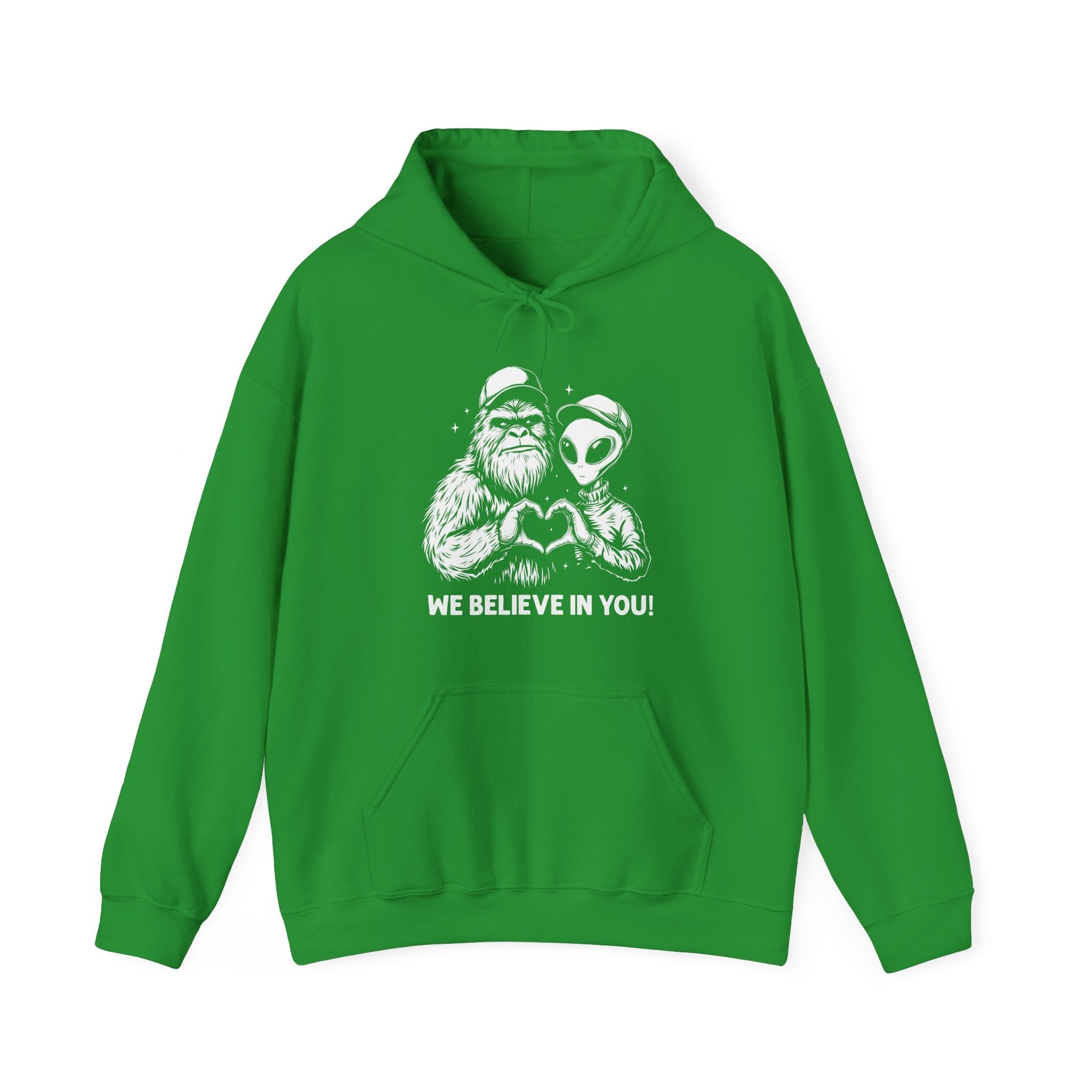 Men's Graphic Hooded Sweatshirt - We Believe In You | Hoodie by atgodanddesigns