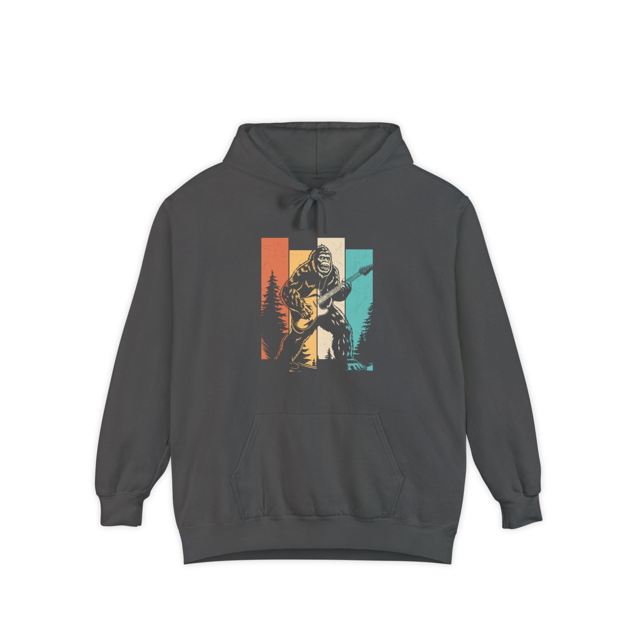 Men's Graphic Hoodie - Bigfoot Rock Legend | Hoodie by atgodanddesigns