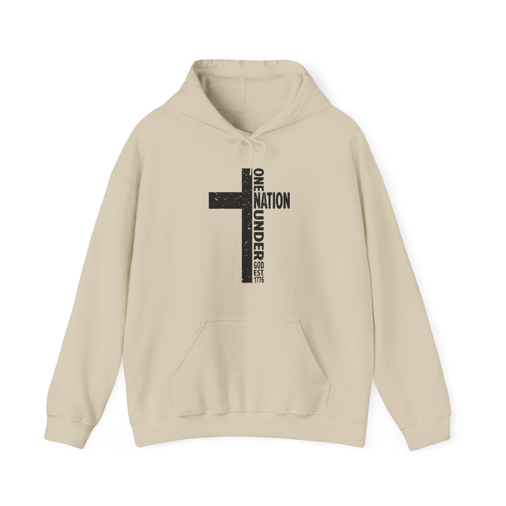 Men's Graphic Hoodie - One Nation Under God | Hoodie by atgodanddesigns