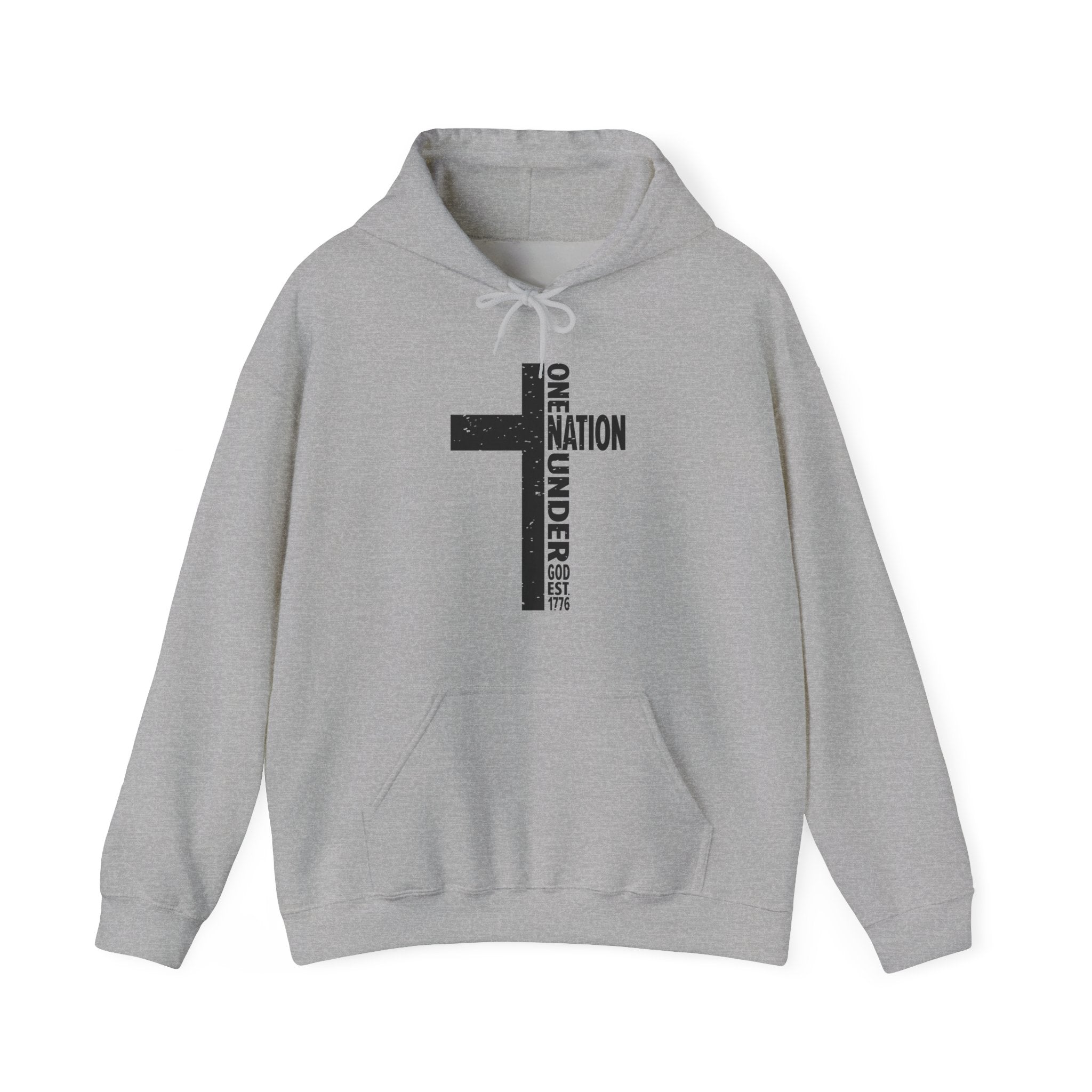 Men's Graphic Hoodie - One Nation Under God | Hoodie by atgodanddesigns