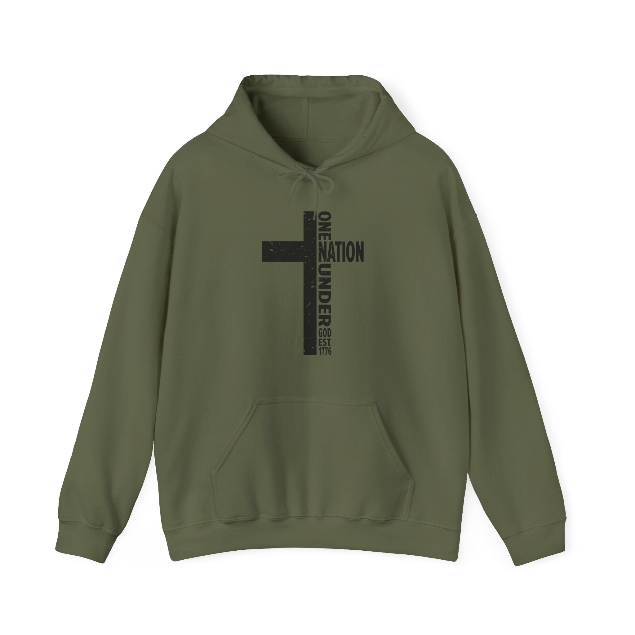Men's Graphic Hoodie - One Nation Under God | Hoodie by atgodanddesigns