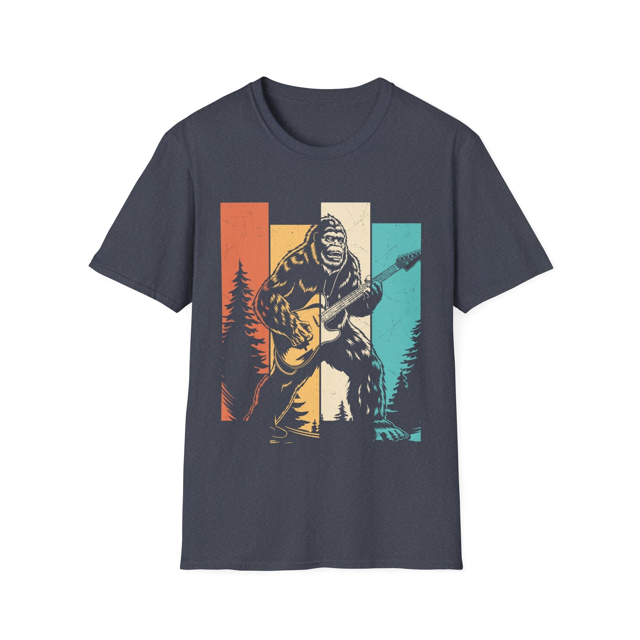 Men's Graphic T-Shirt - Bigfoot Rock Legend | T-Shirt by atgodanddesigns