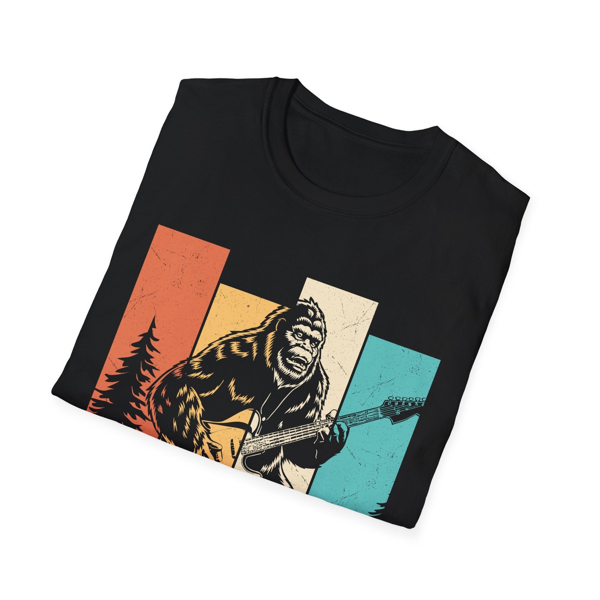 Men's Graphic T-Shirt - Bigfoot Rock Legend | T-Shirt by atgodanddesigns
