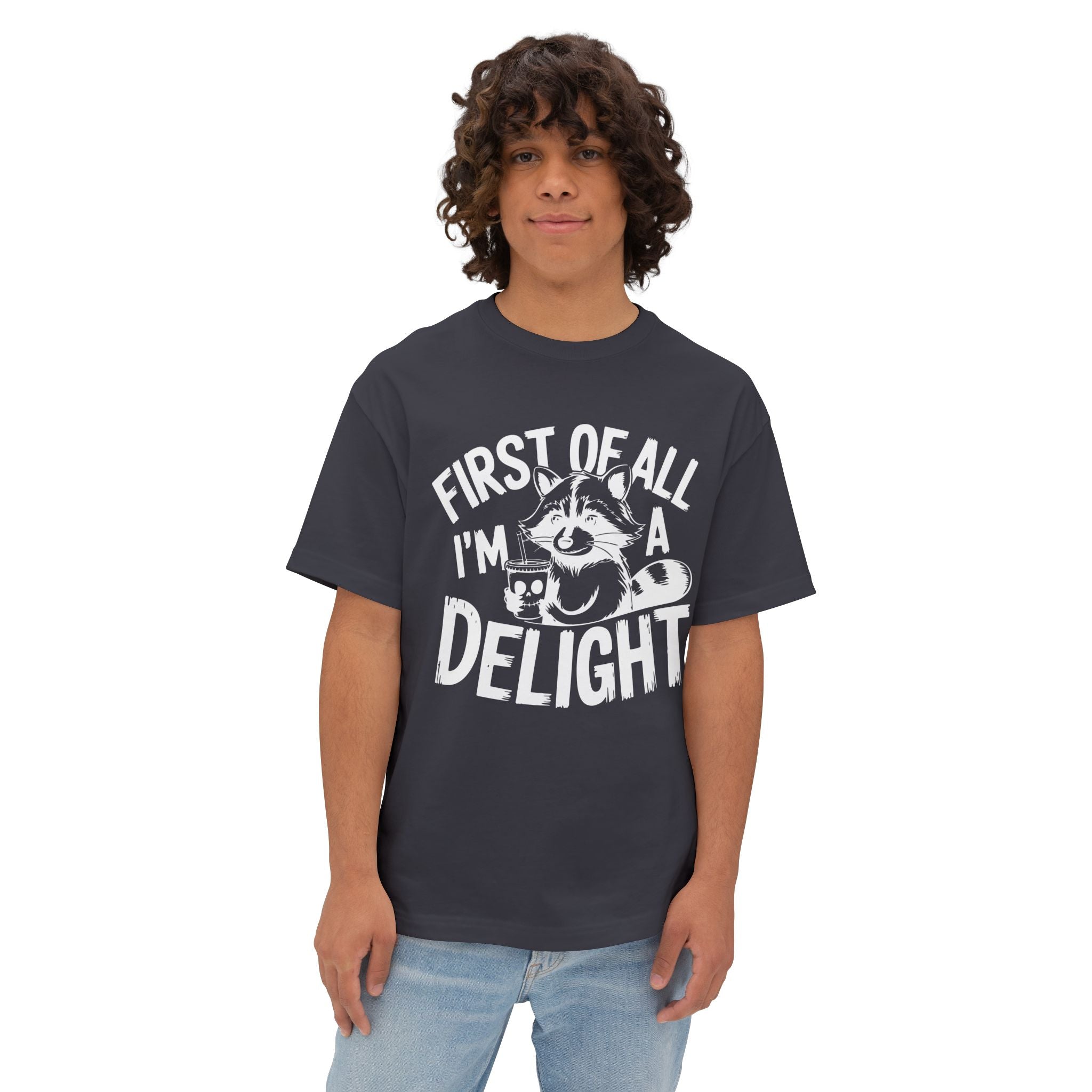 Men's Graphic T-Shirt - First Of All I'm A Delight | T-Shirt by atgodanddesigns
