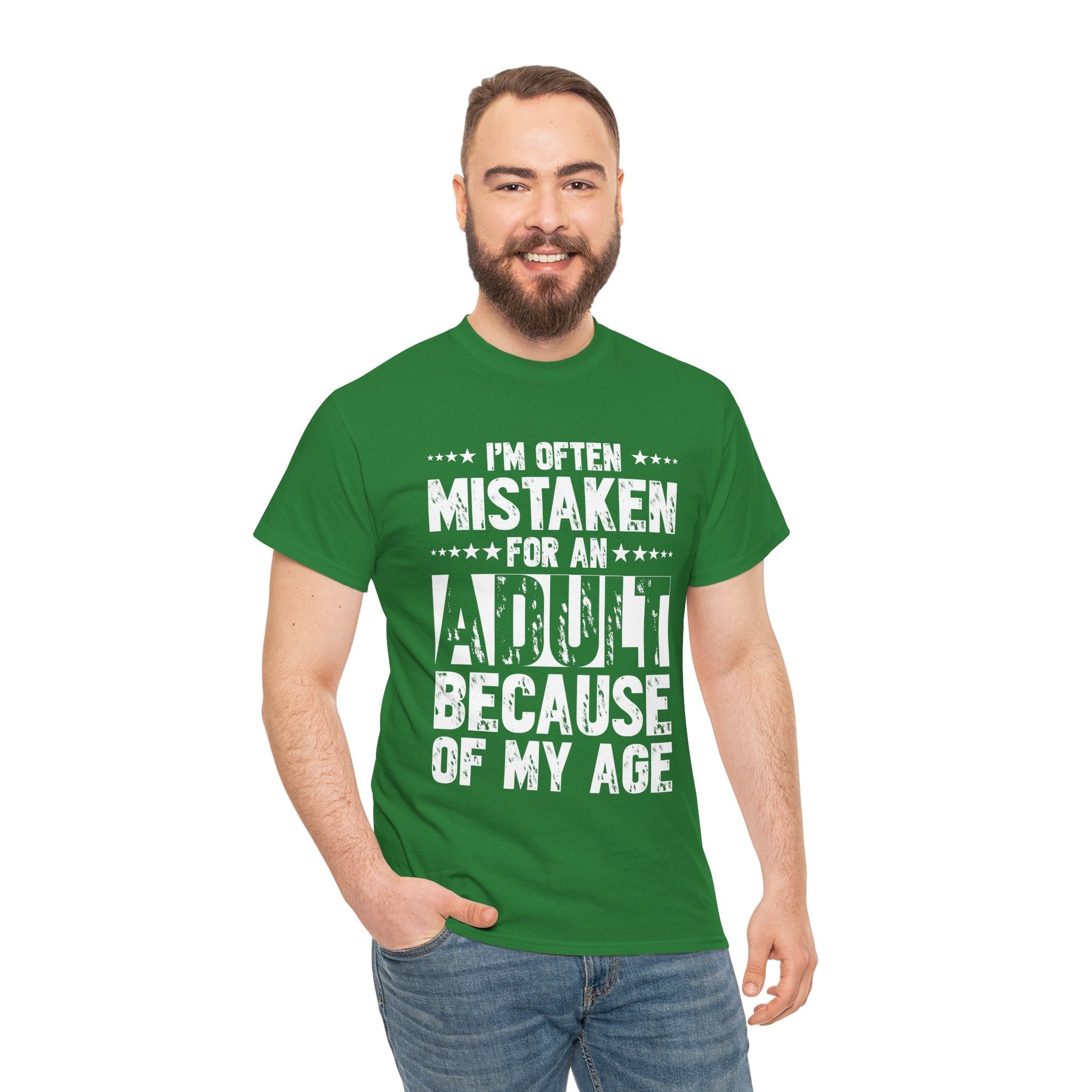 Men's Graphic T-Shirt - I Am Often Mistaken For An Adult | T-Shirt by atgodanddesigns