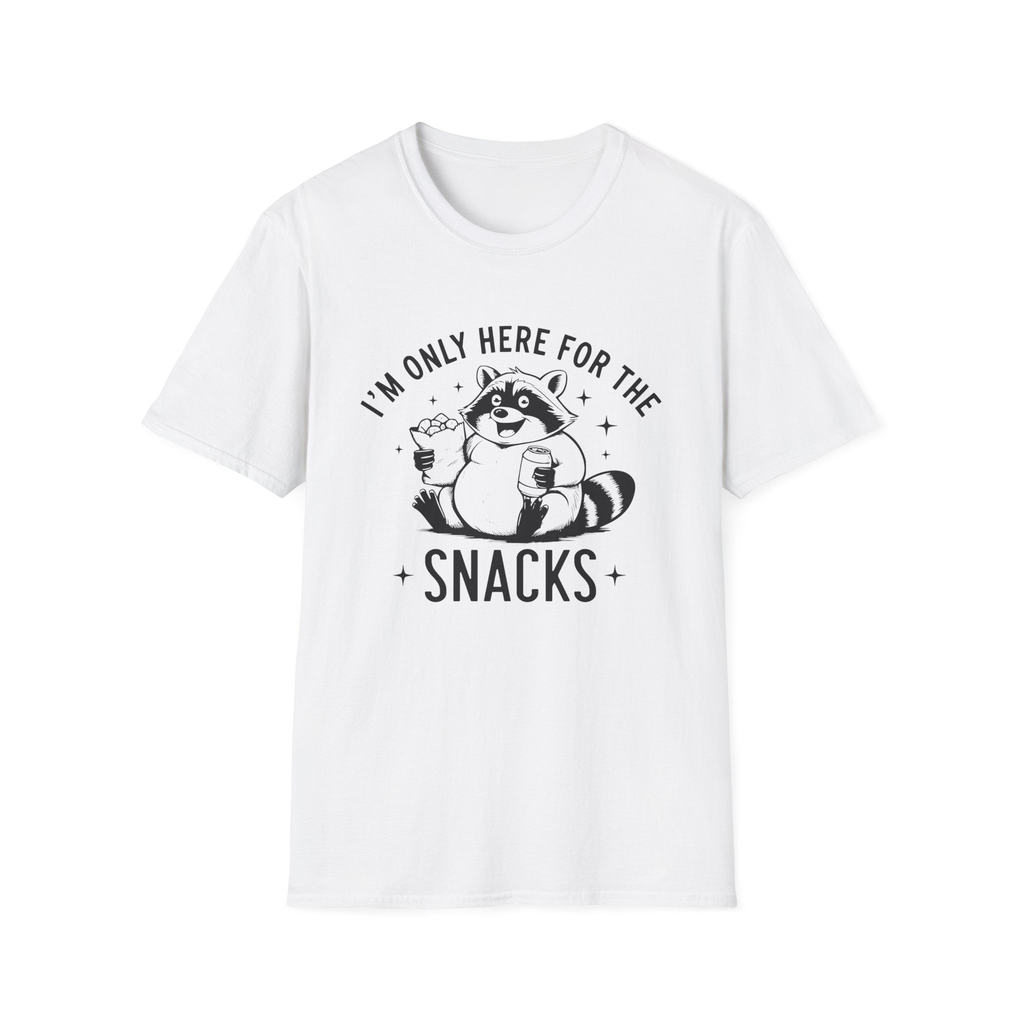 Men's Graphic T-shirt - I'm Only Here For The Snacks | T-Shirt by atgodanddesigns