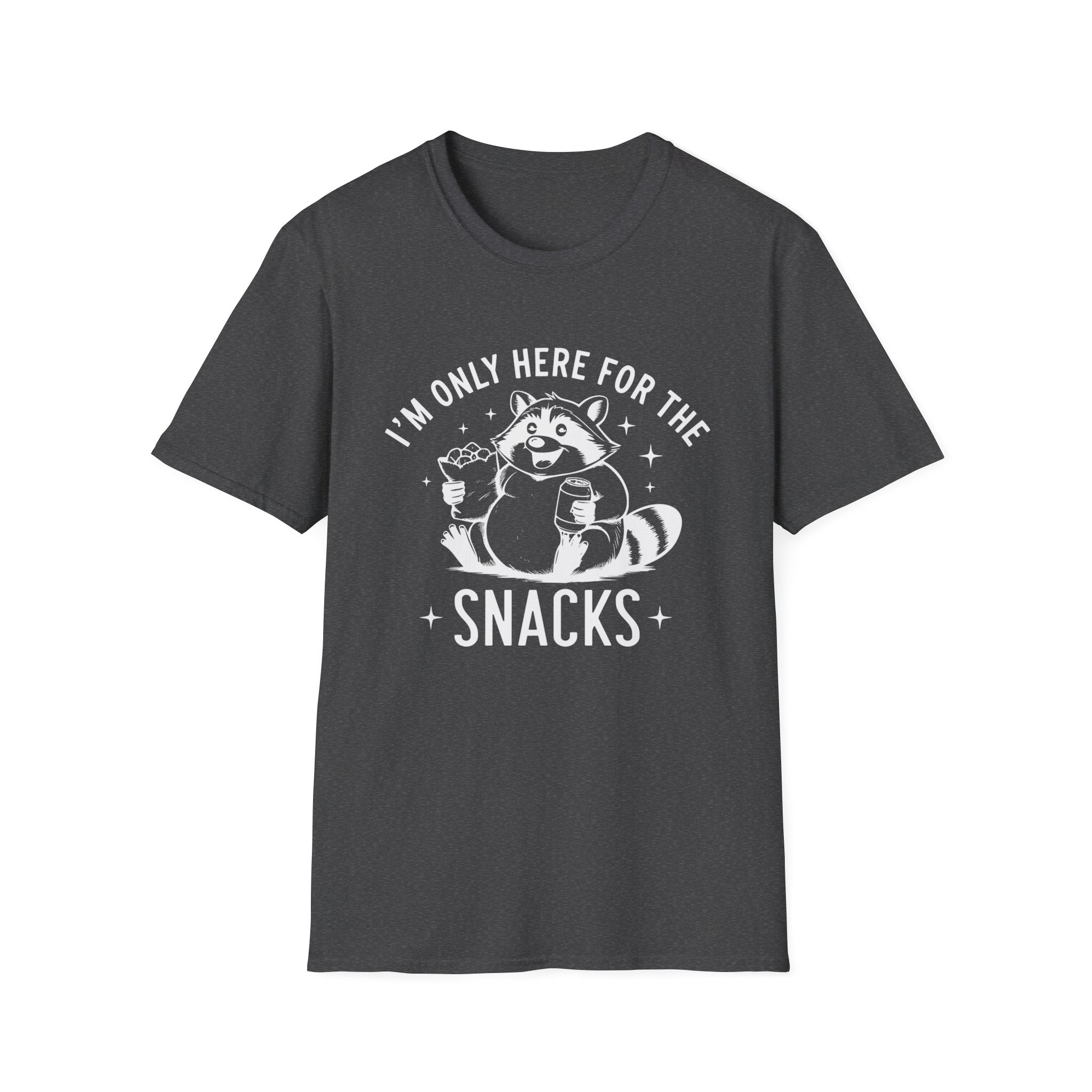 Men's Graphic T-shirt - I'm Only Here For The Snacks | T-Shirt by atgodanddesigns